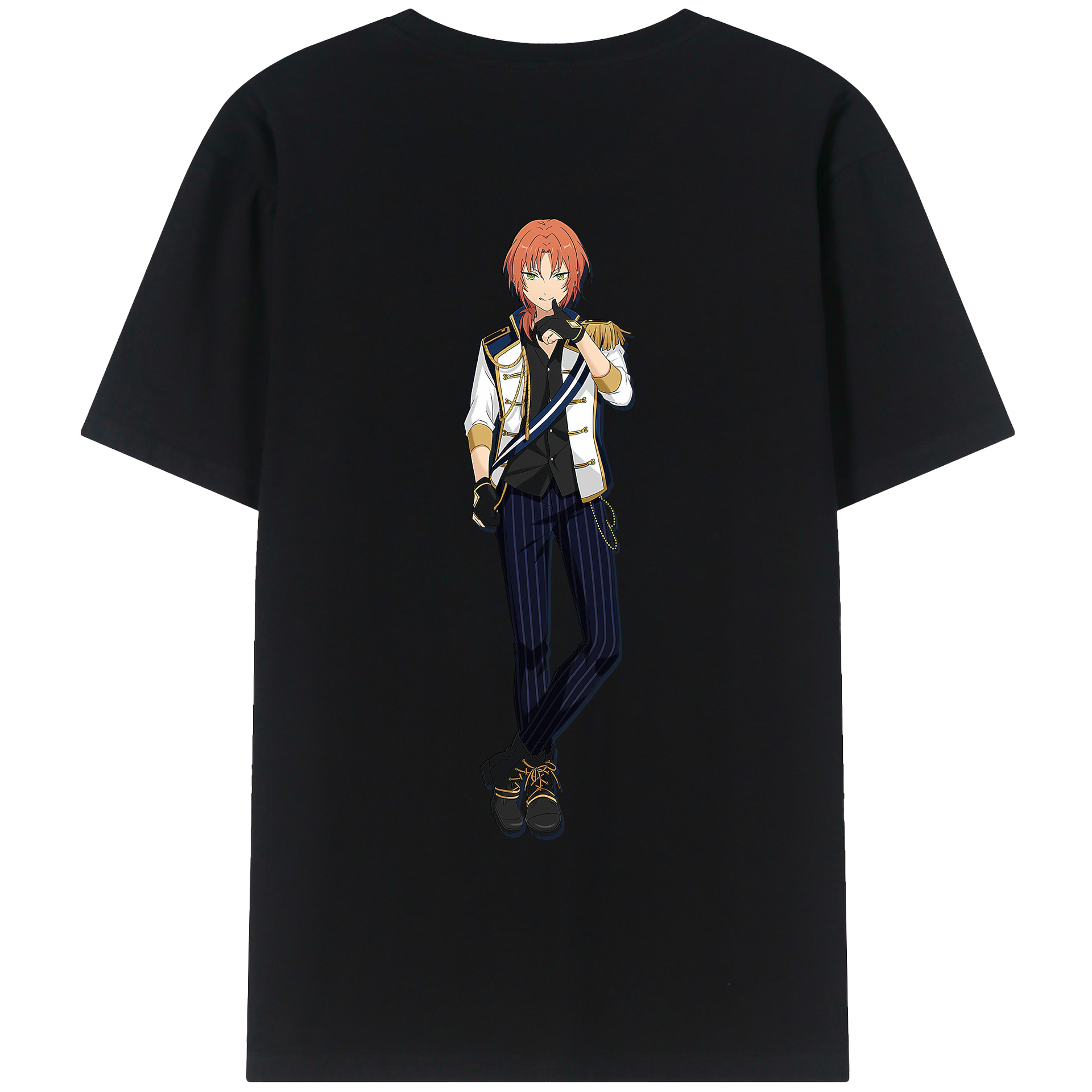 （画像用） あんさんぶるスターズ! Ensemble Stars 綿100％ メンズ半袖Tシャツ（バックプリント） 通気性