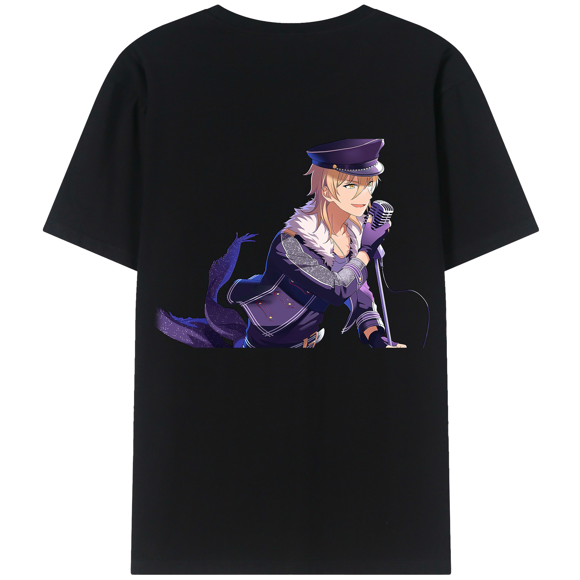 （画像用） あんさんぶるスターズ! Ensemble Stars 綿100％ メンズ半袖Tシャツ（バックプリント） 通気性