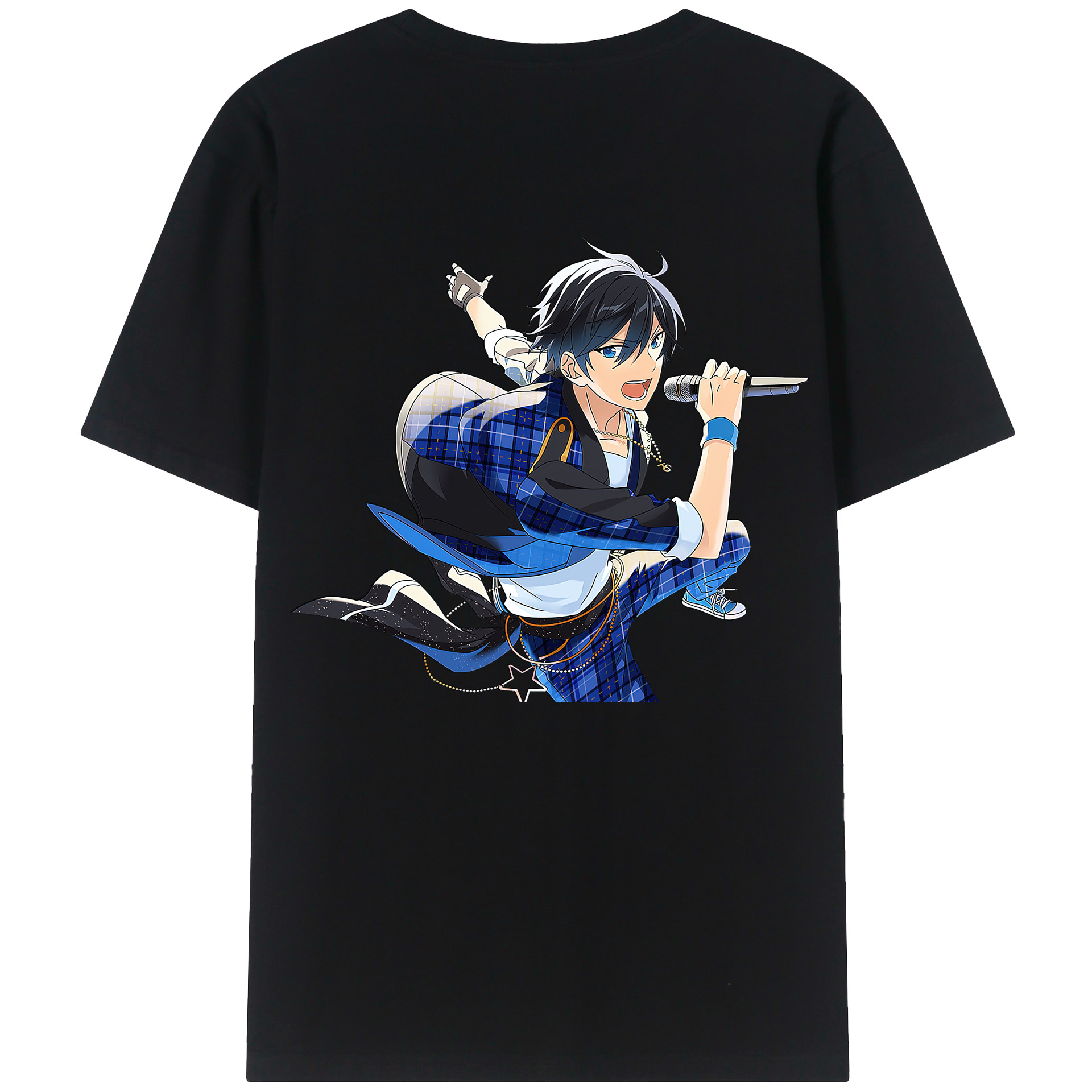 （画像用） あんさんぶるスターズ! Ensemble Stars 綿100％ メンズ半袖Tシャツ（バックプリント） 通気性