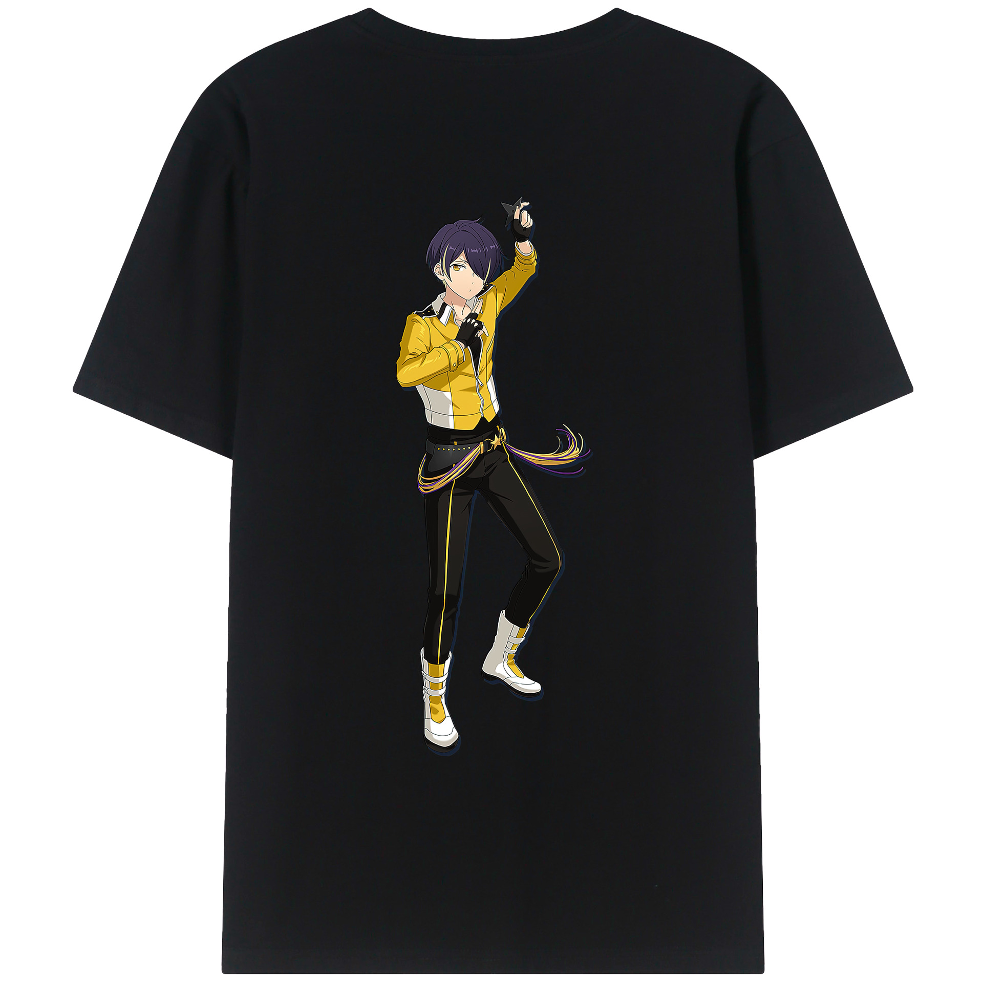 （画像用） あんさんぶるスターズ! Ensemble Stars 綿100％ メンズ半袖Tシャツ（バックプリント） 通気性