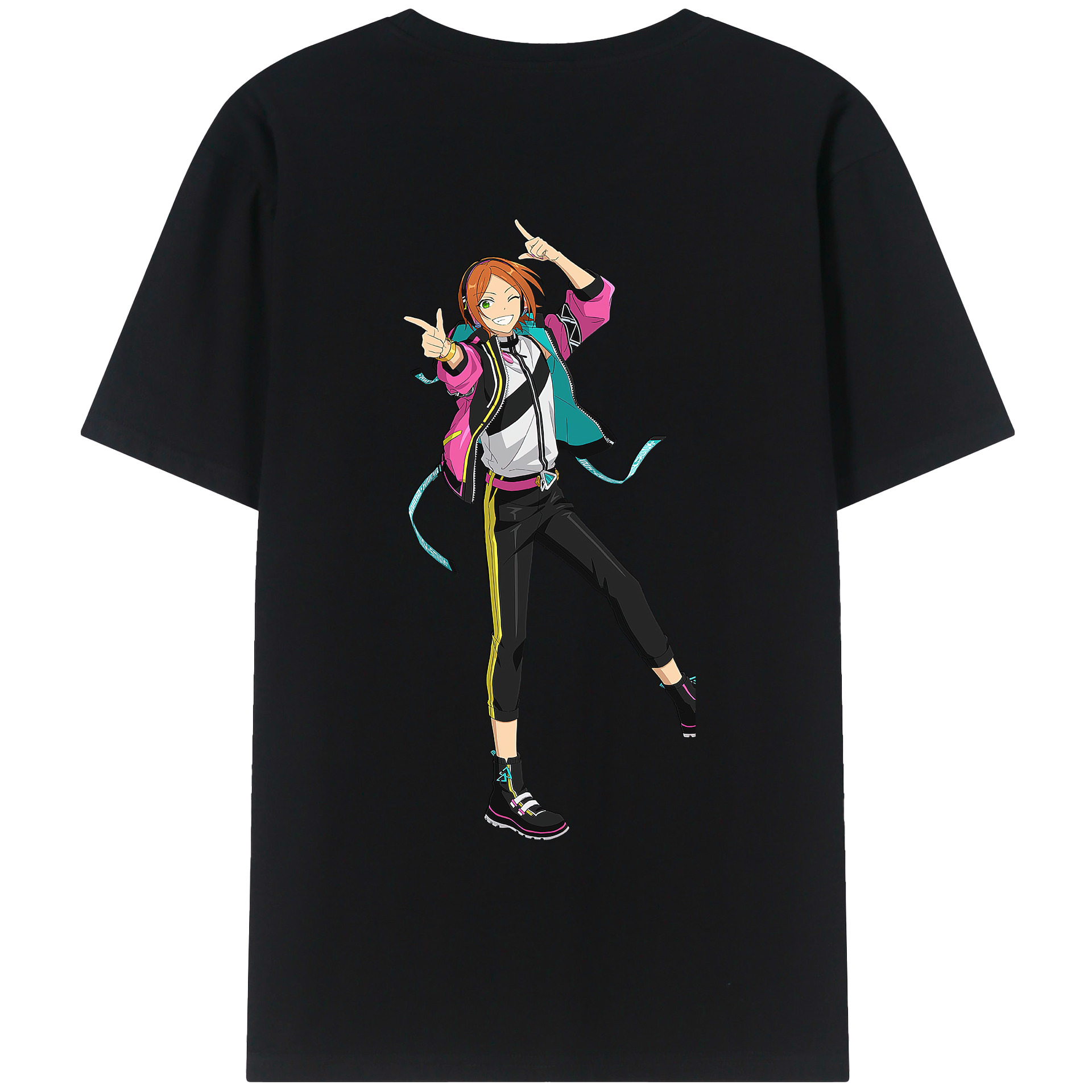 （画像用） あんさんぶるスターズ! Ensemble Stars 綿100％ メンズ半袖Tシャツ（バックプリント） 通気性