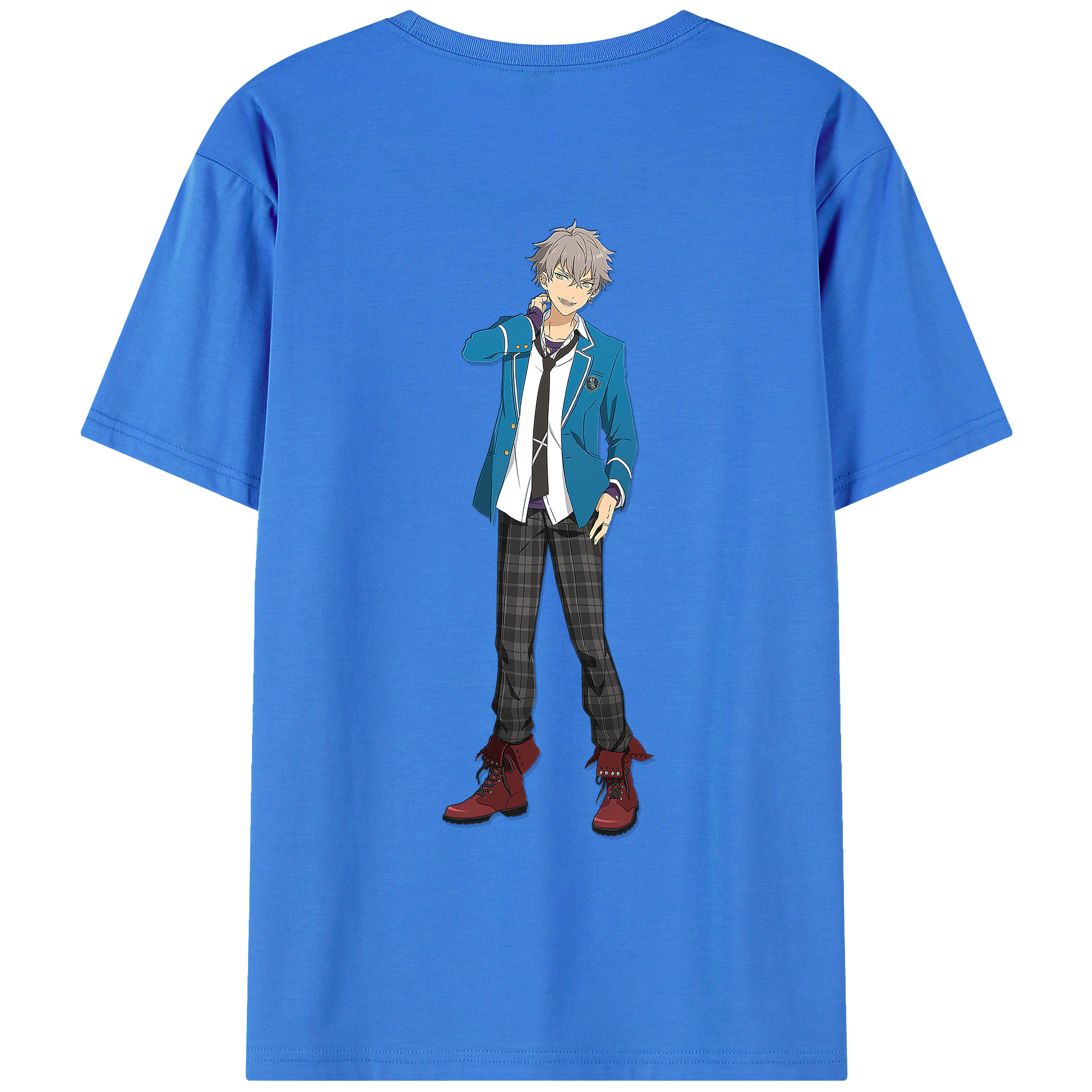 （画像用） あんさんぶるスターズ! Ensemble Stars 綿100％ メンズ半袖Tシャツ（バックプリント） 通気性