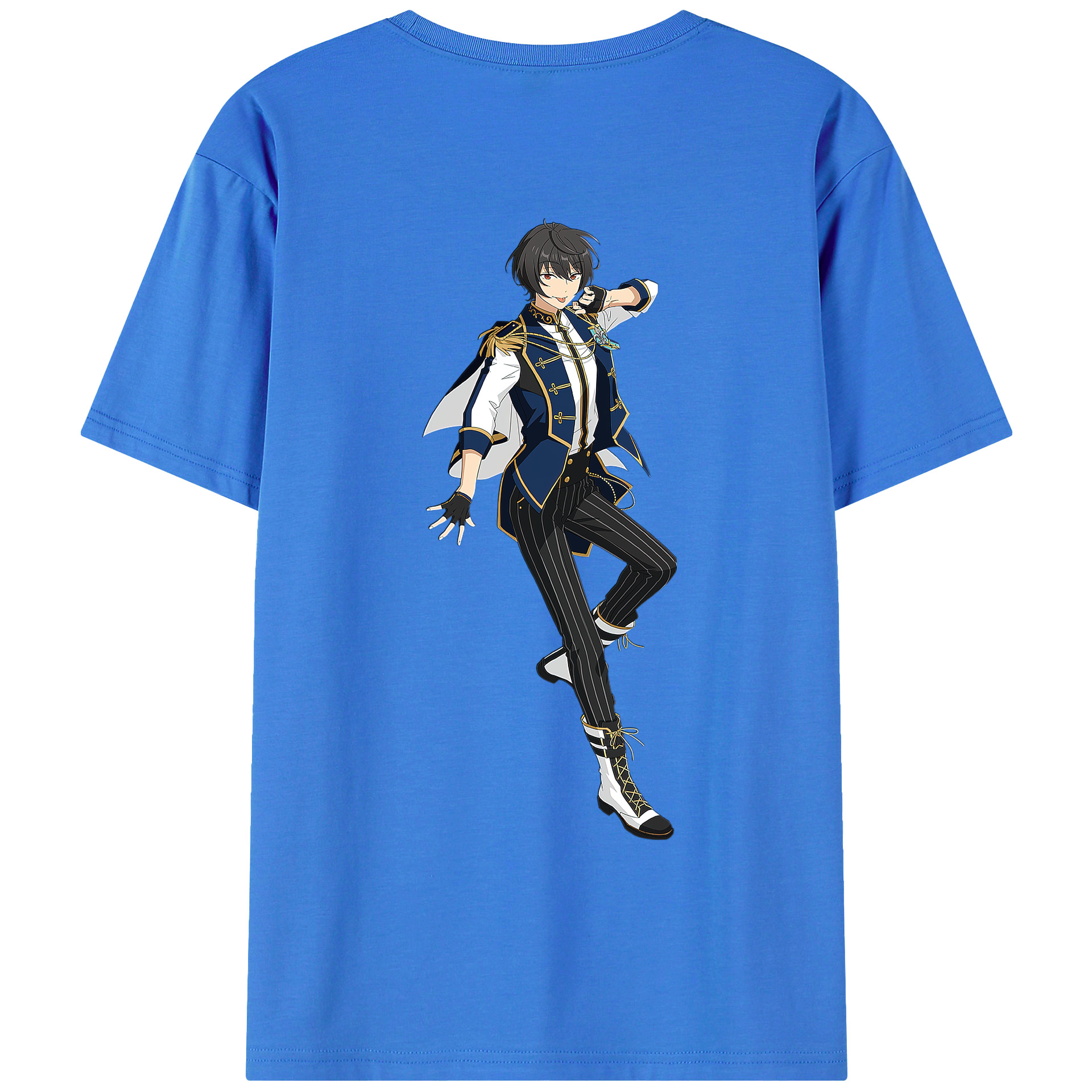 （画像用） あんさんぶるスターズ! Ensemble Stars 綿100％ メンズ半袖Tシャツ（バックプリント） 通気性