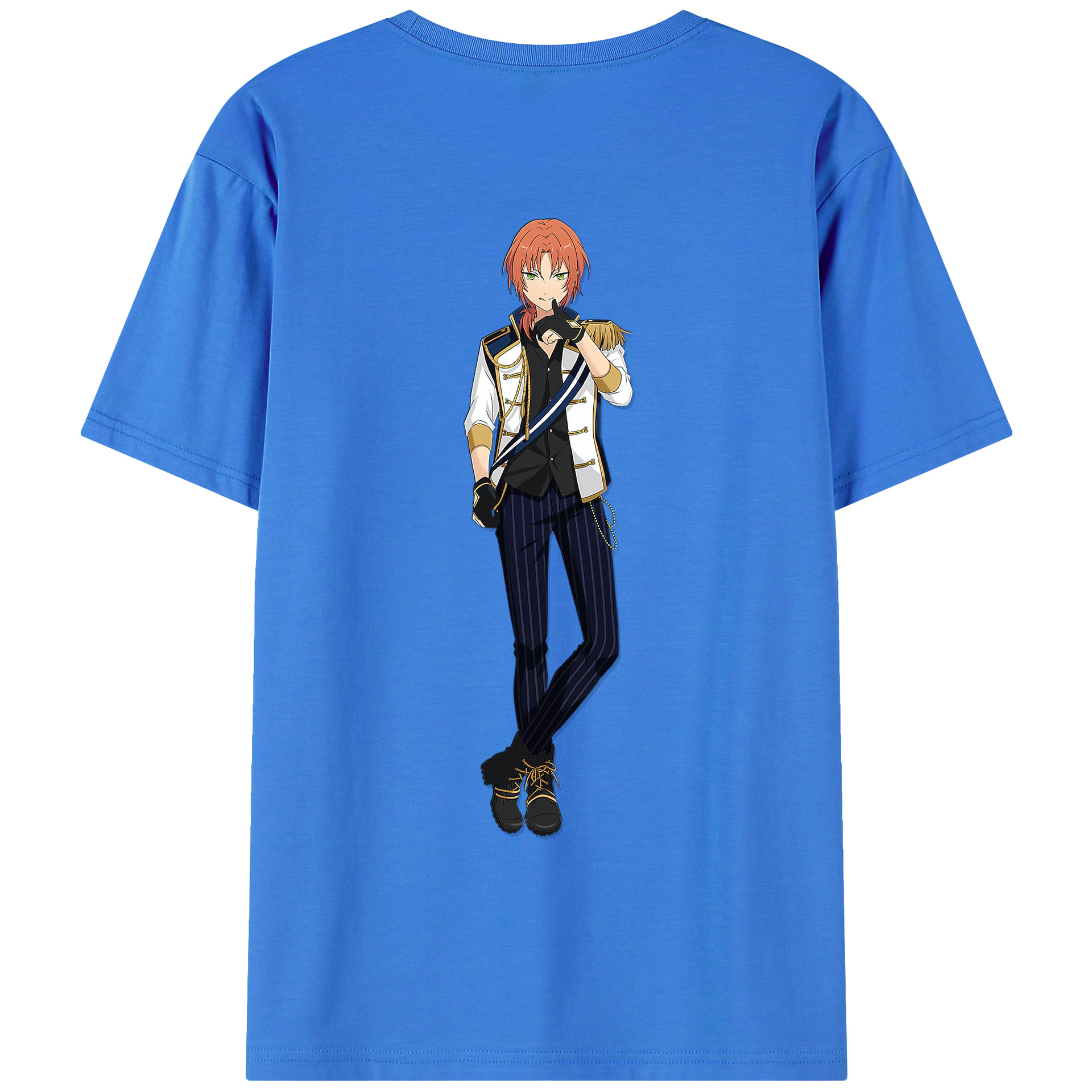 （画像用） あんさんぶるスターズ! Ensemble Stars 綿100％ メンズ半袖Tシャツ（バックプリント） 通気性