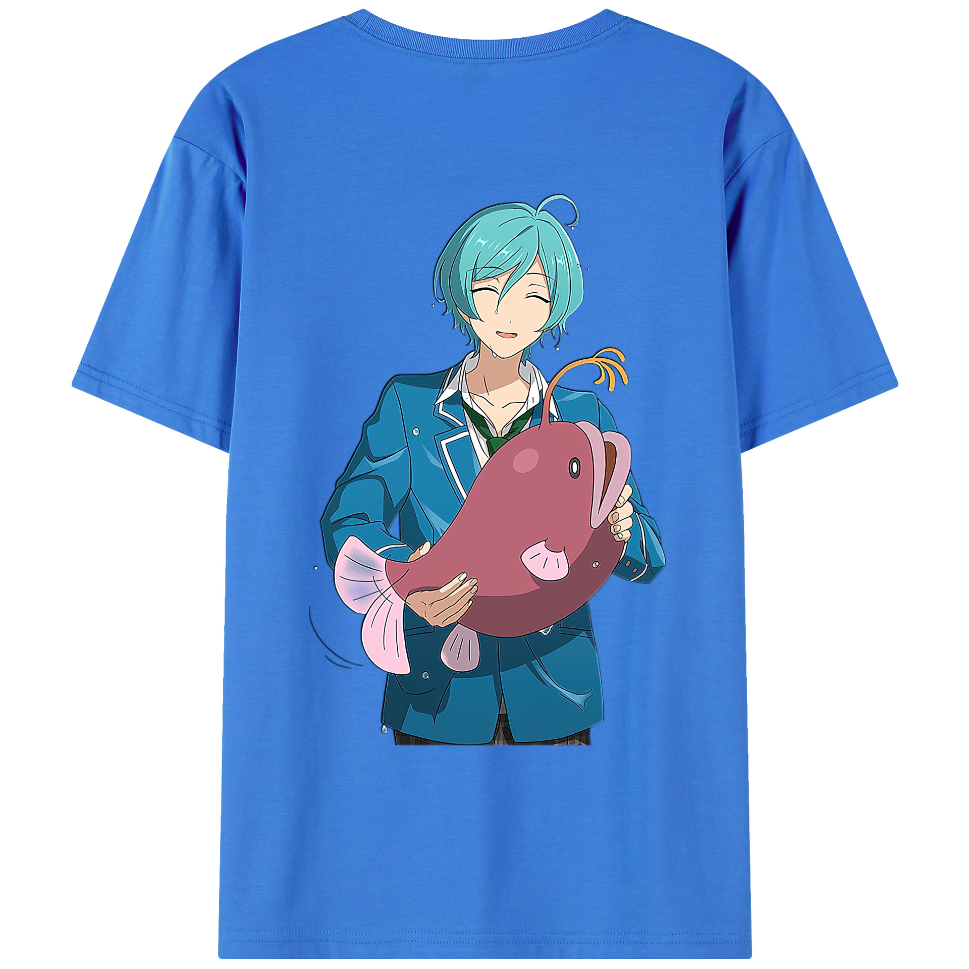 （画像用） あんさんぶるスターズ! Ensemble Stars 綿100％ メンズ半袖Tシャツ（バックプリント） 通気性