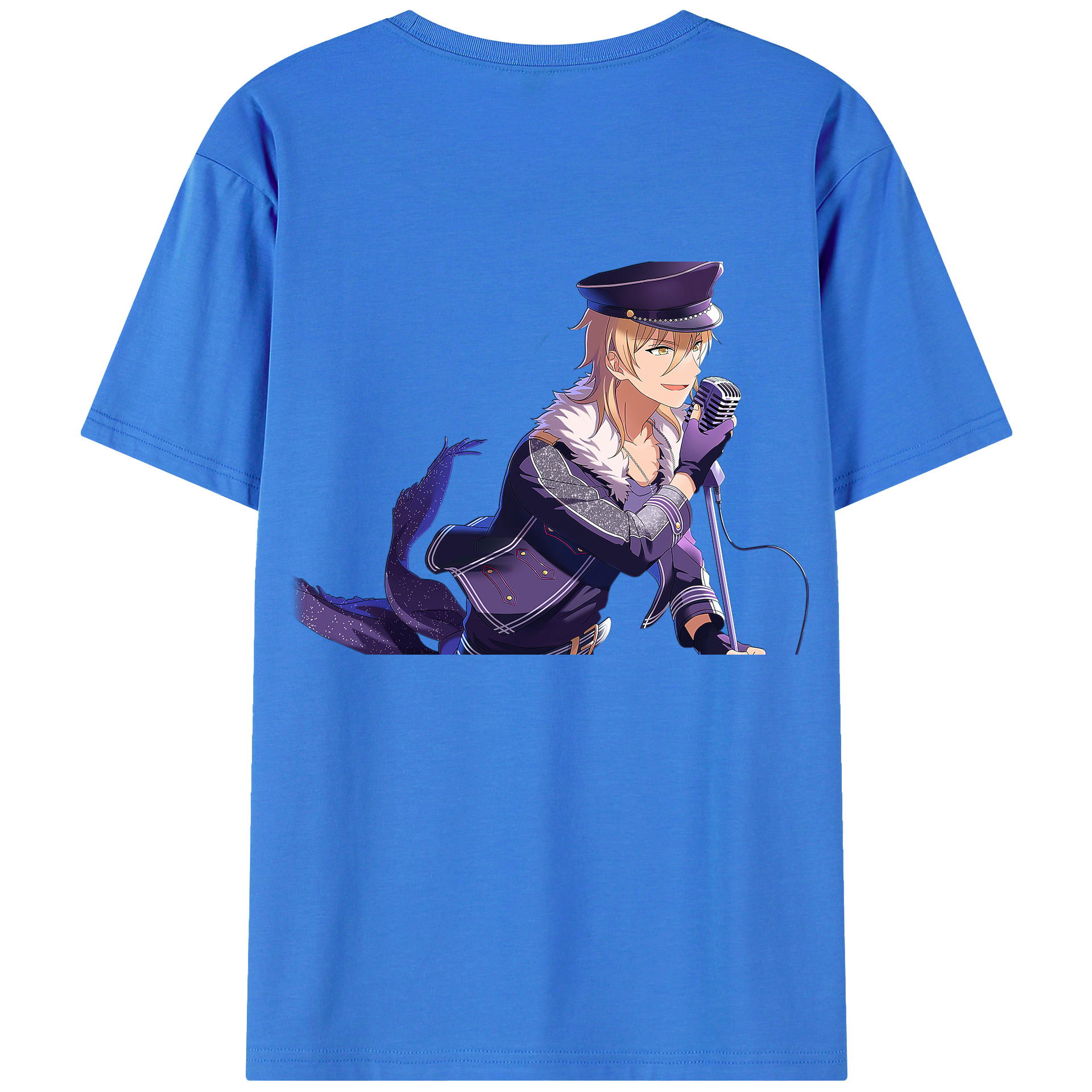 （画像用） あんさんぶるスターズ! Ensemble Stars 綿100％ メンズ半袖Tシャツ（バックプリント） 通気性