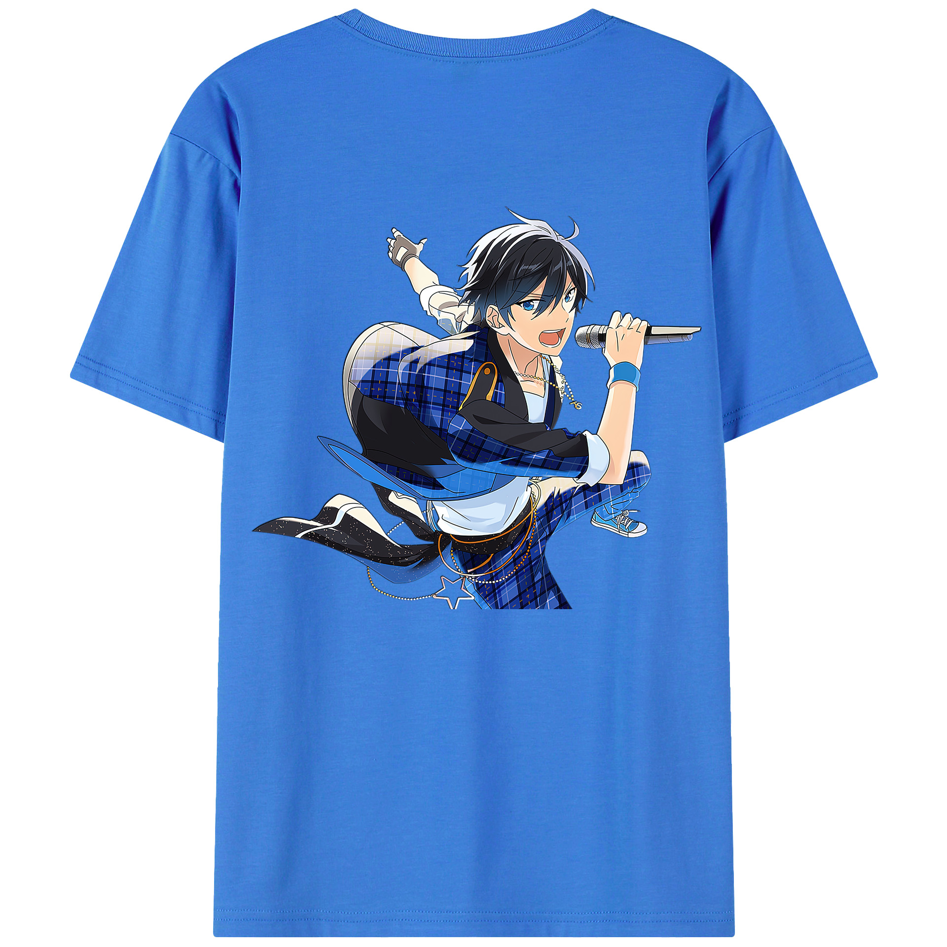 （画像用） あんさんぶるスターズ! Ensemble Stars 綿100％ メンズ半袖Tシャツ（バックプリント） 通気性