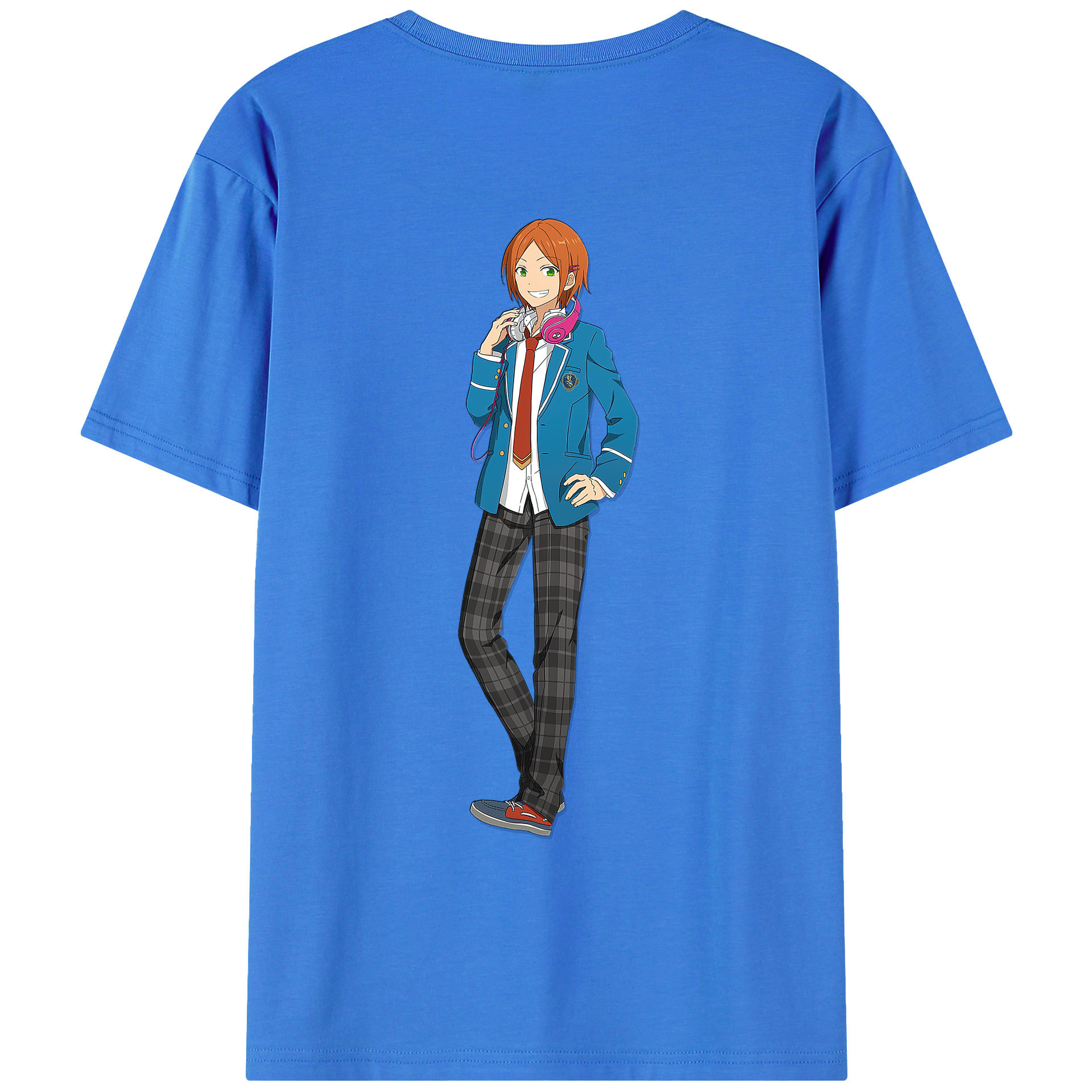 （画像用） あんさんぶるスターズ! Ensemble Stars 綿100％ メンズ半袖Tシャツ（バックプリント） 通気性