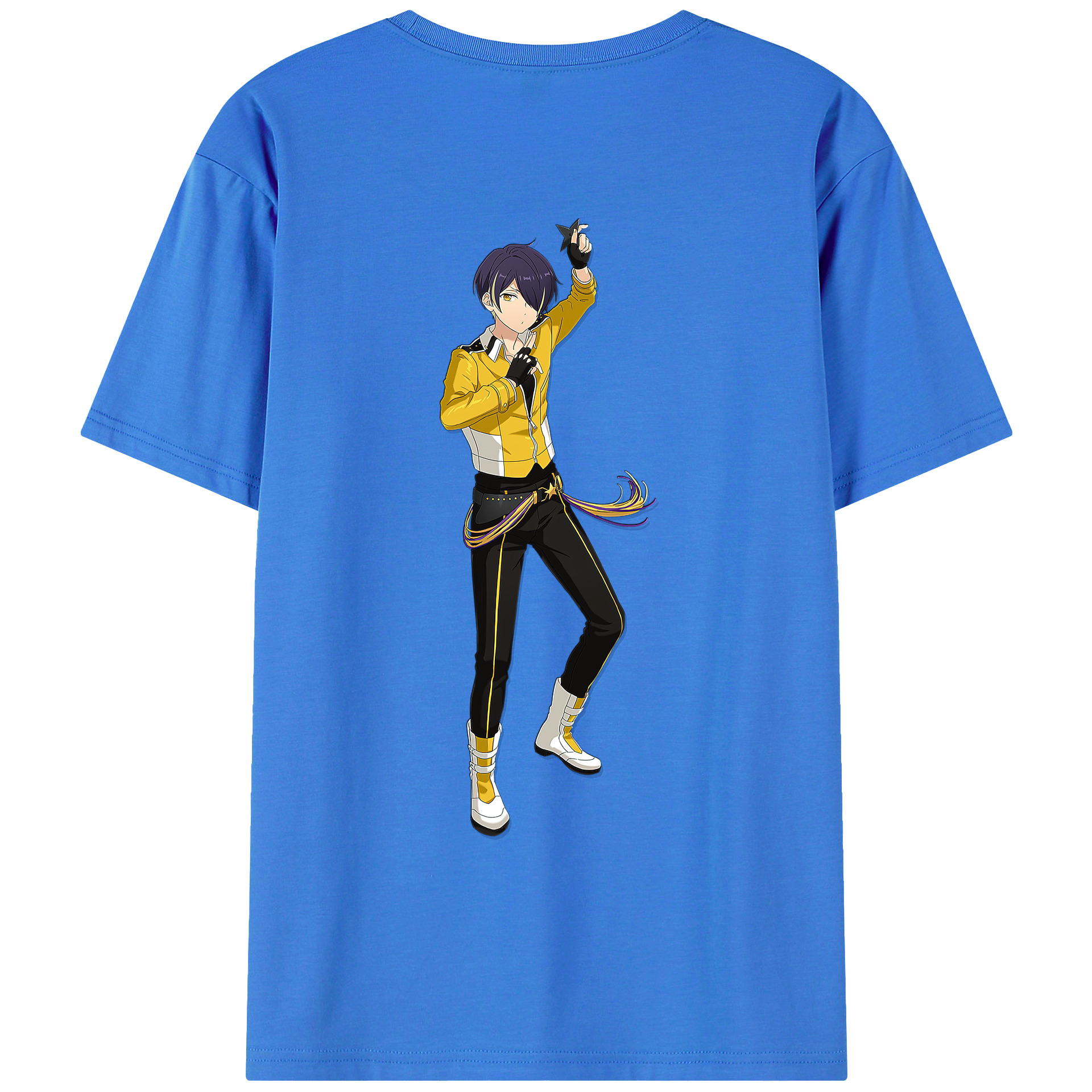 （画像用） あんさんぶるスターズ! Ensemble Stars 綿100％ メンズ半袖Tシャツ（バックプリント） 通気性