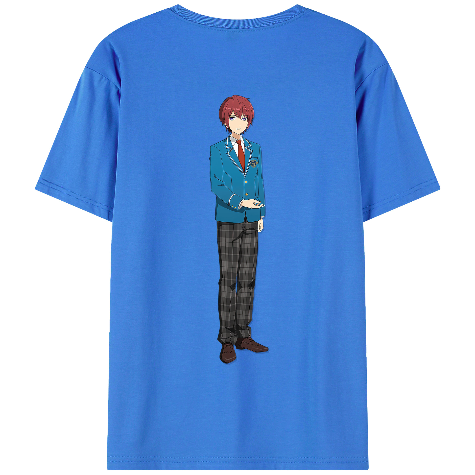 （画像用） あんさんぶるスターズ! Ensemble Stars 綿100％ メンズ半袖Tシャツ（バックプリント） 通気性