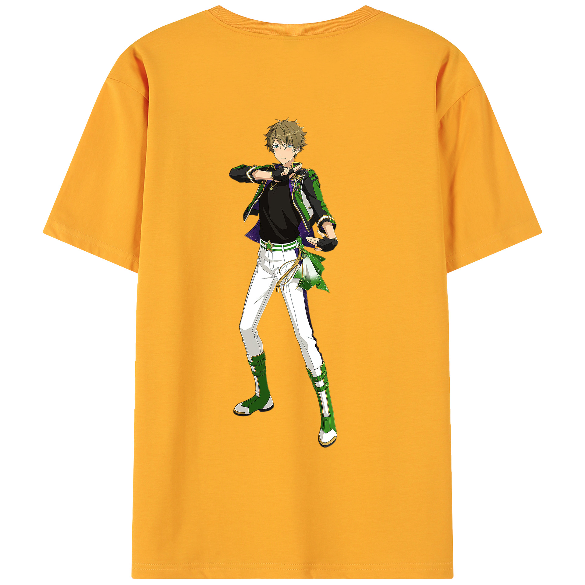 （画像用） あんさんぶるスターズ! Ensemble Stars 綿100％ メンズ半袖Tシャツ（バックプリント） 通気性