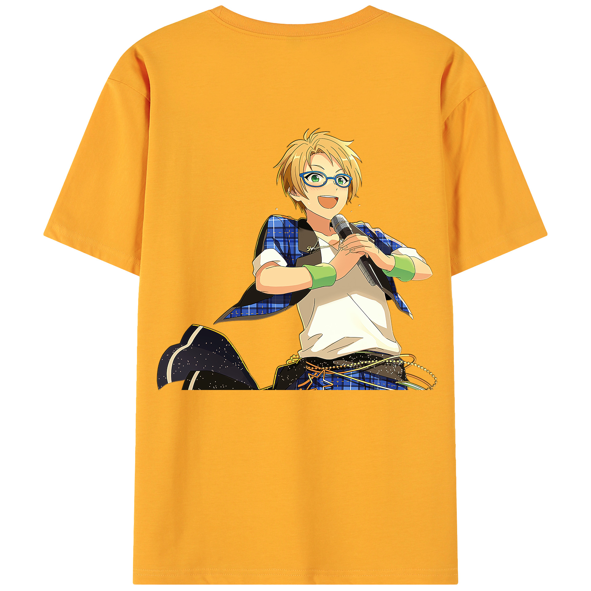 （画像用） あんさんぶるスターズ! Ensemble Stars 綿100％ メンズ半袖Tシャツ（バックプリント） 通気性