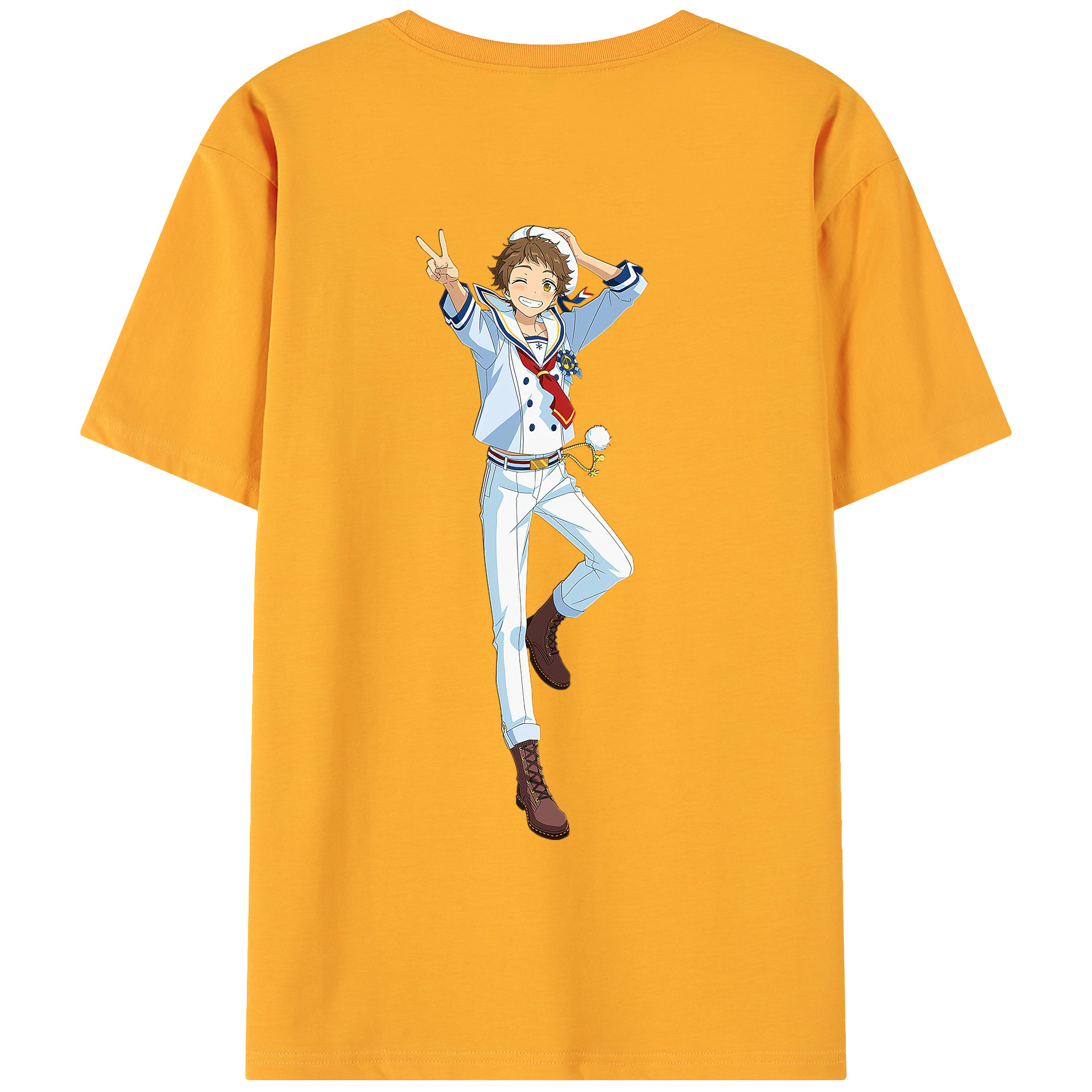 （画像用） あんさんぶるスターズ! Ensemble Stars 綿100％ メンズ半袖Tシャツ（バックプリント） 通気性