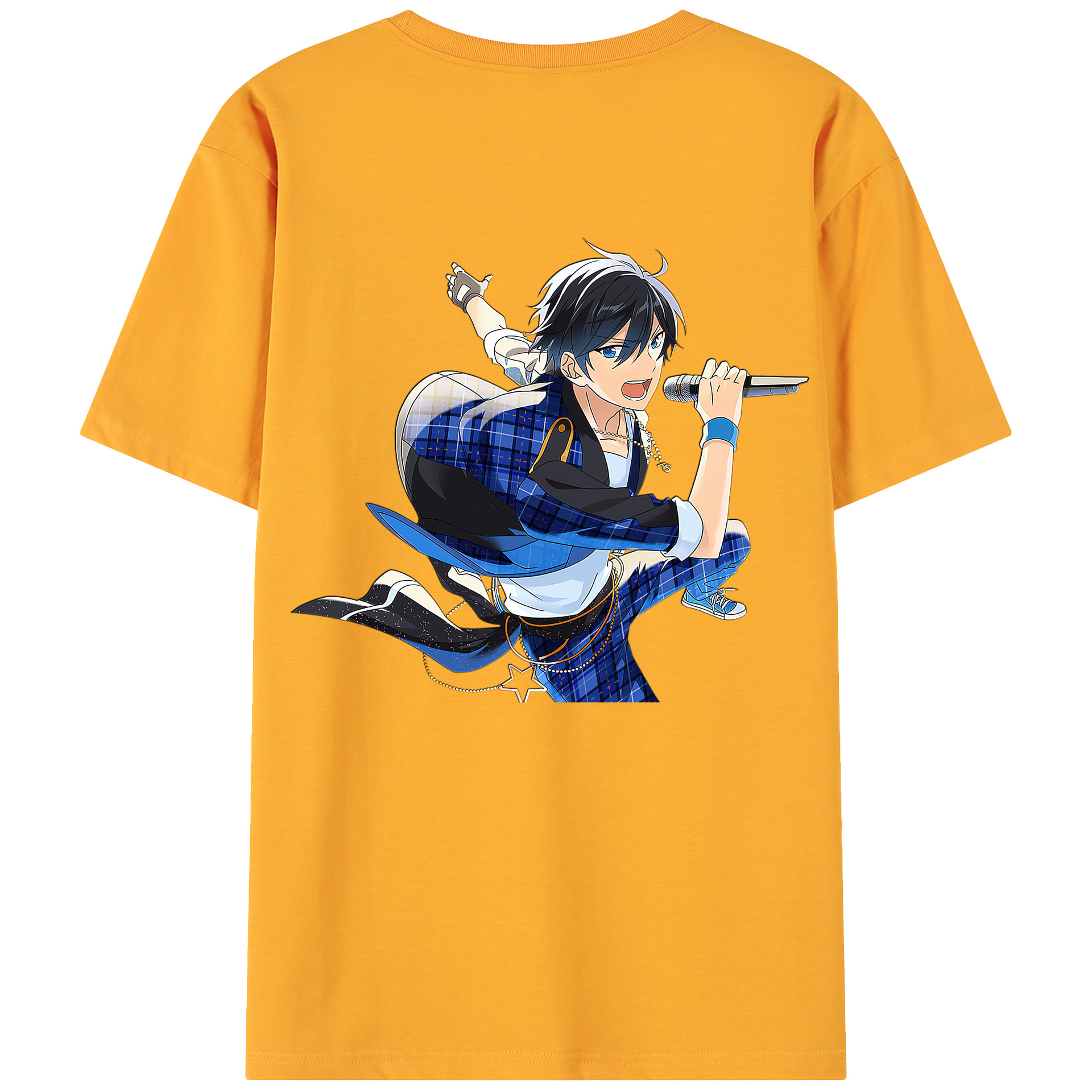 （画像用） あんさんぶるスターズ! Ensemble Stars 綿100％ メンズ半袖Tシャツ（バックプリント） 通気性