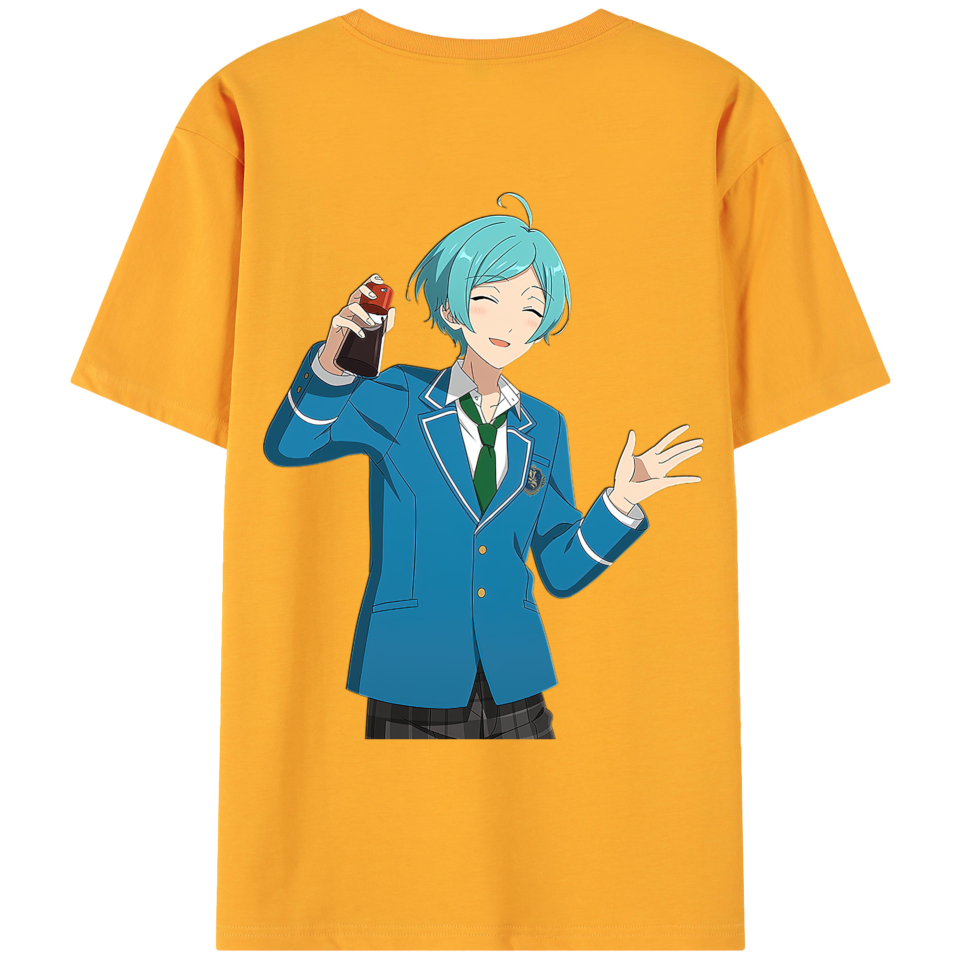 （画像用） あんさんぶるスターズ! Ensemble Stars 綿100％ メンズ半袖Tシャツ（バックプリント） 通気性