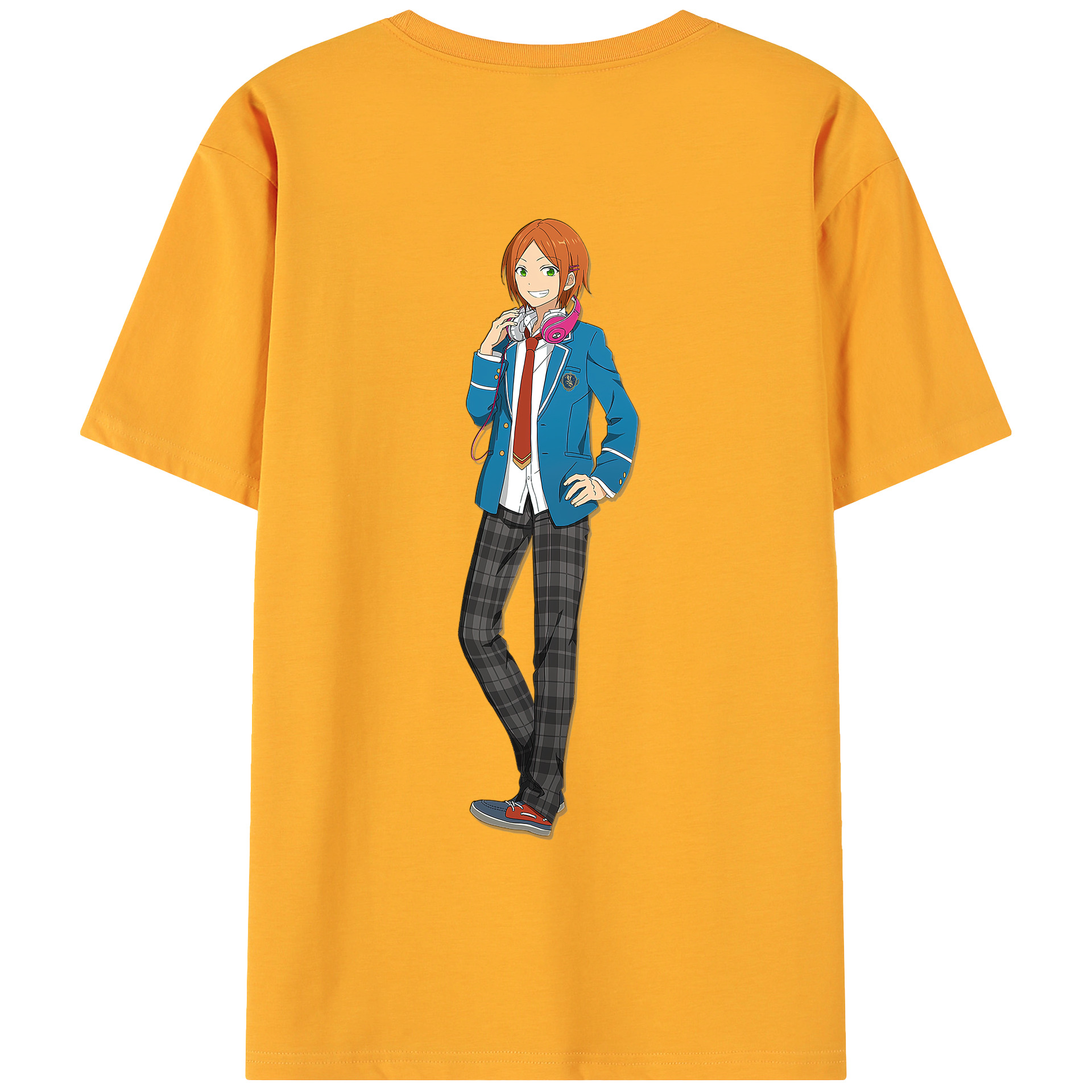 （画像用） あんさんぶるスターズ! Ensemble Stars 綿100％ メンズ半袖Tシャツ（バックプリント） 通気性