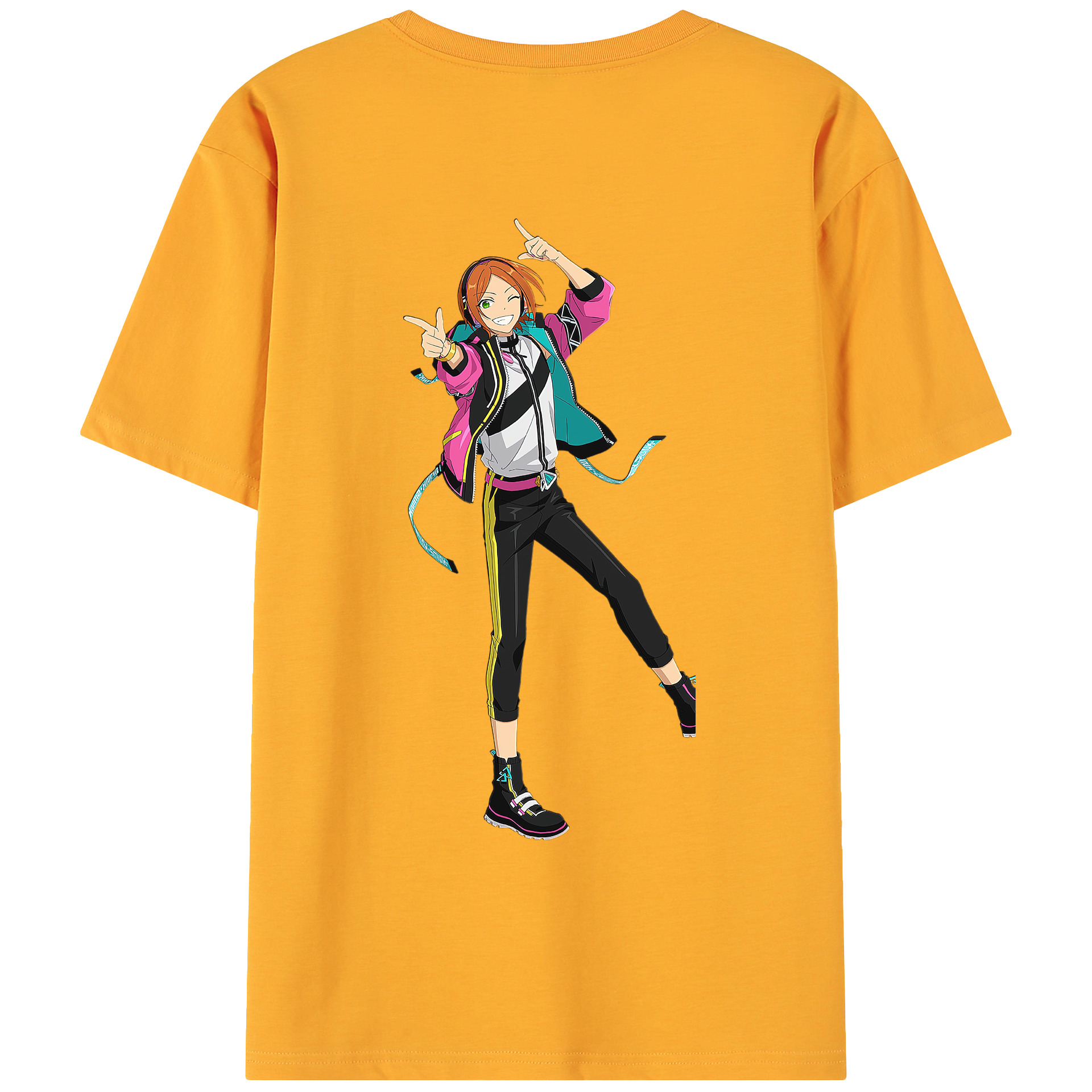（画像用） あんさんぶるスターズ! Ensemble Stars 綿100％ メンズ半袖Tシャツ（バックプリント） 通気性