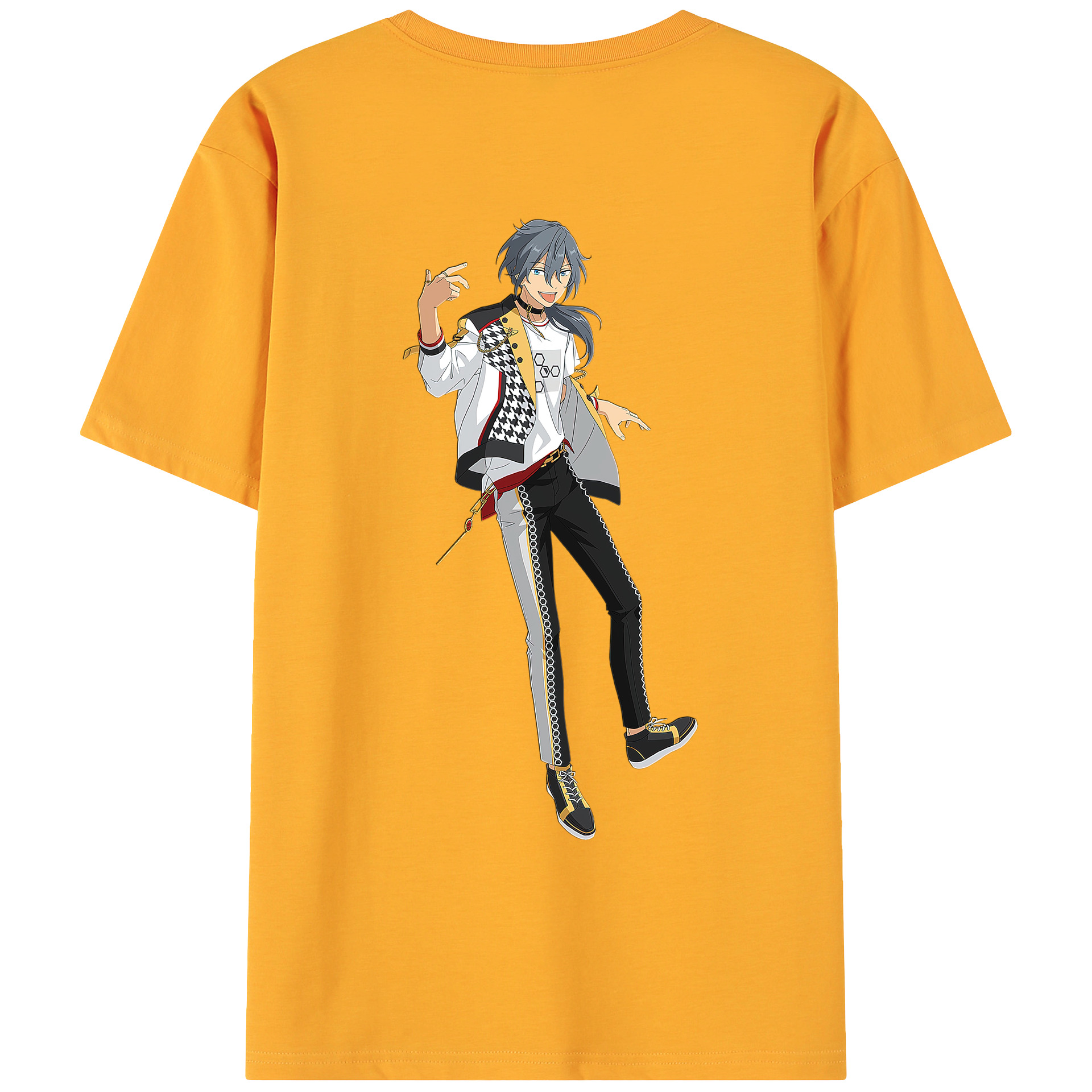 （画像用） あんさんぶるスターズ! Ensemble Stars 綿100％ メンズ半袖Tシャツ（バックプリント） 通気性