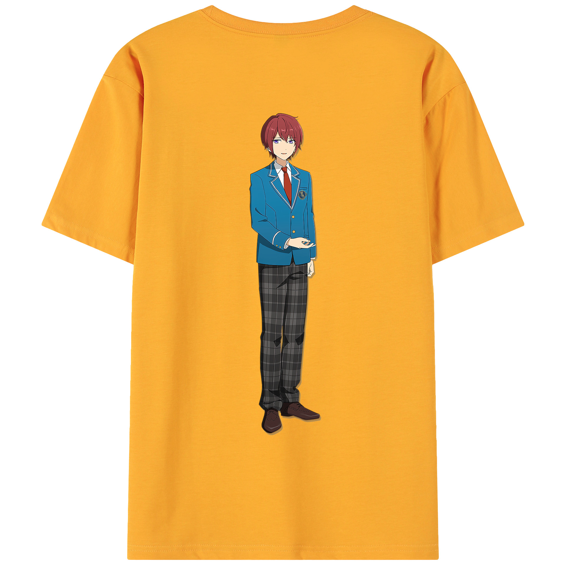 （画像用） あんさんぶるスターズ! Ensemble Stars 綿100％ メンズ半袖Tシャツ（バックプリント） 通気性