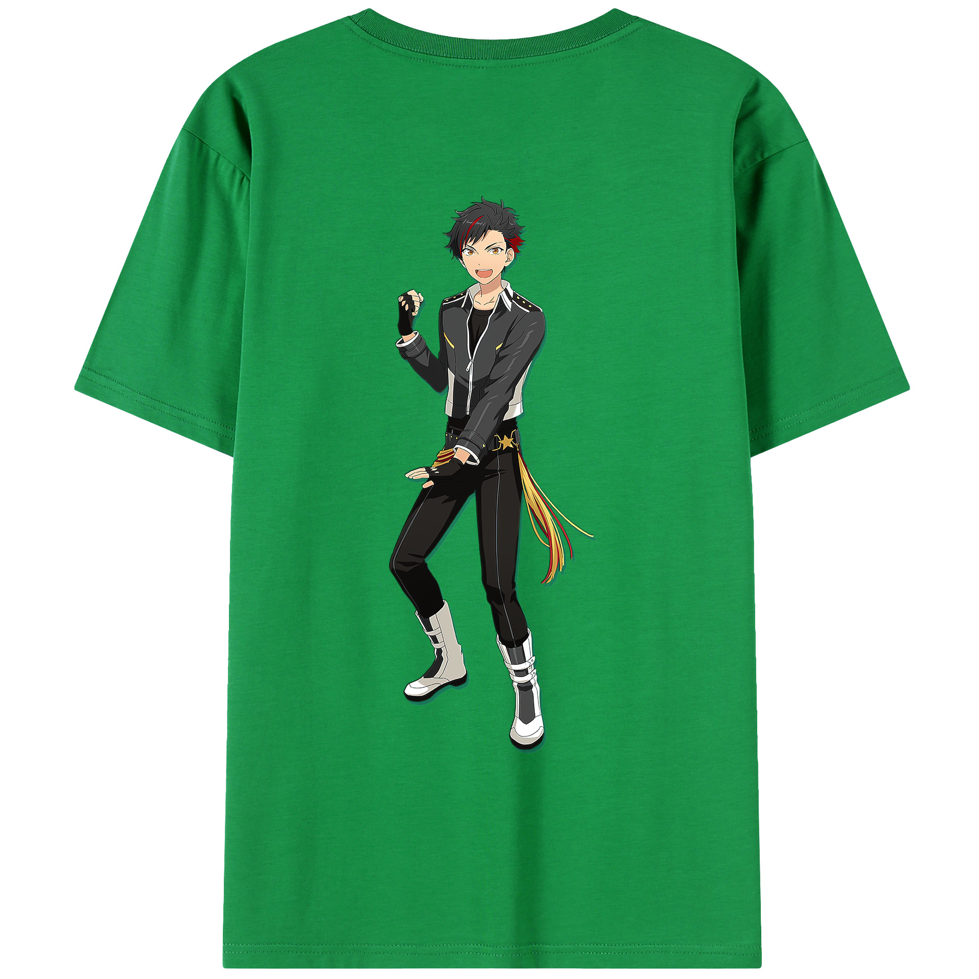 （画像用） あんさんぶるスターズ! Ensemble Stars 綿100％ メンズ半袖Tシャツ（バックプリント） 通気性