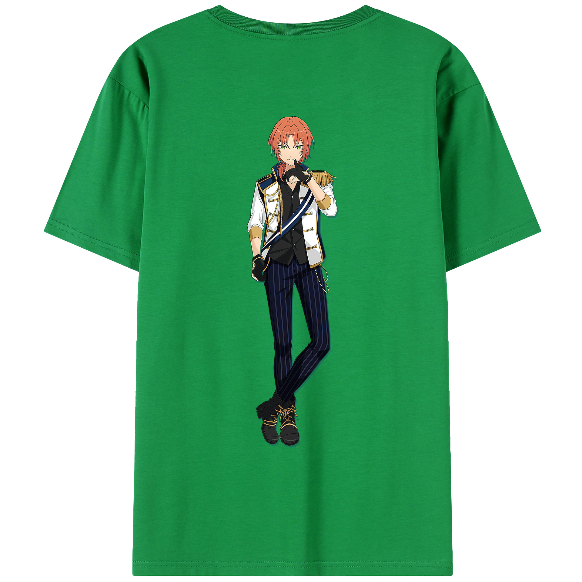 （画像用） あんさんぶるスターズ! Ensemble Stars 綿100％ メンズ半袖Tシャツ（バックプリント） 通気性