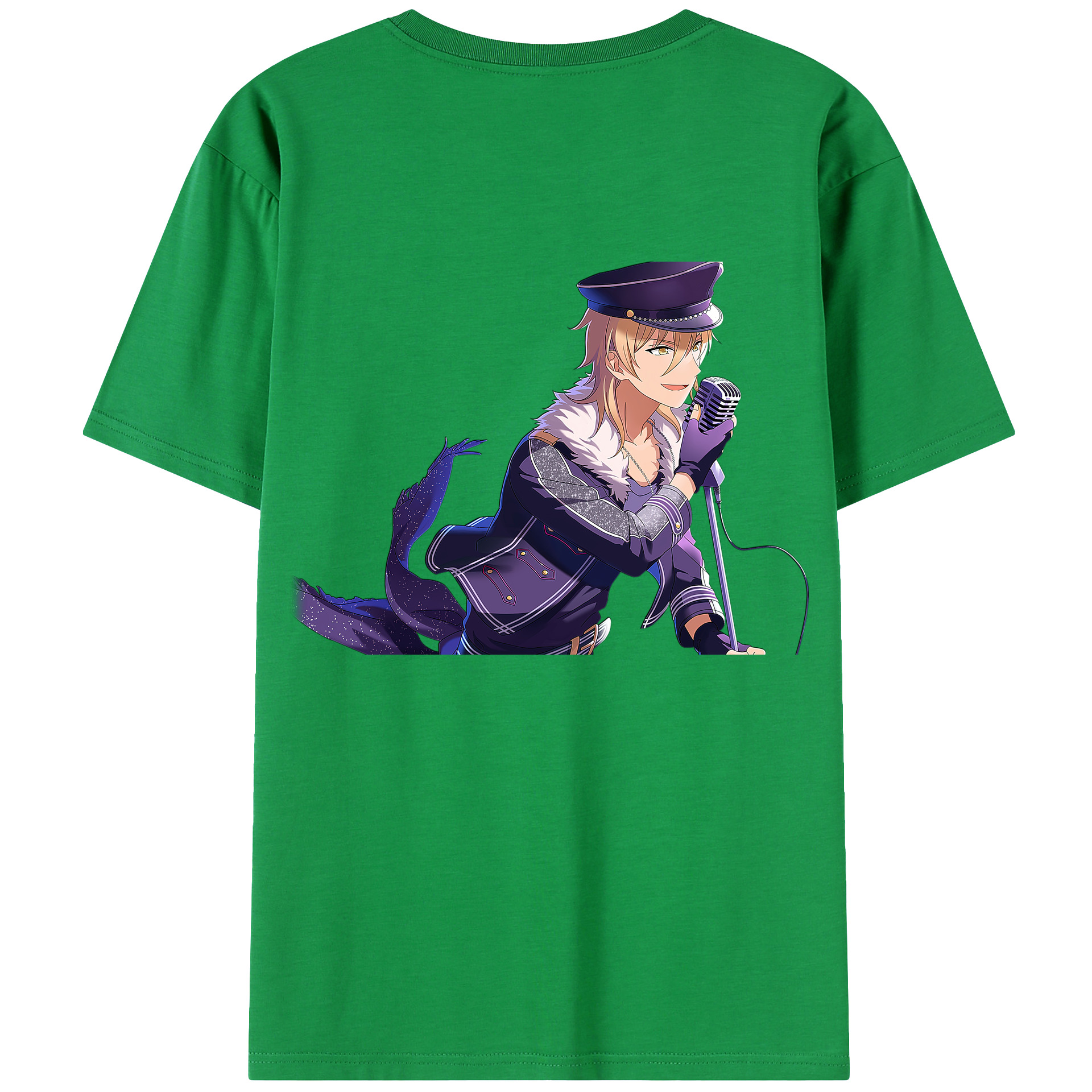 （画像用） あんさんぶるスターズ! Ensemble Stars 綿100％ メンズ半袖Tシャツ（バックプリント） 通気性