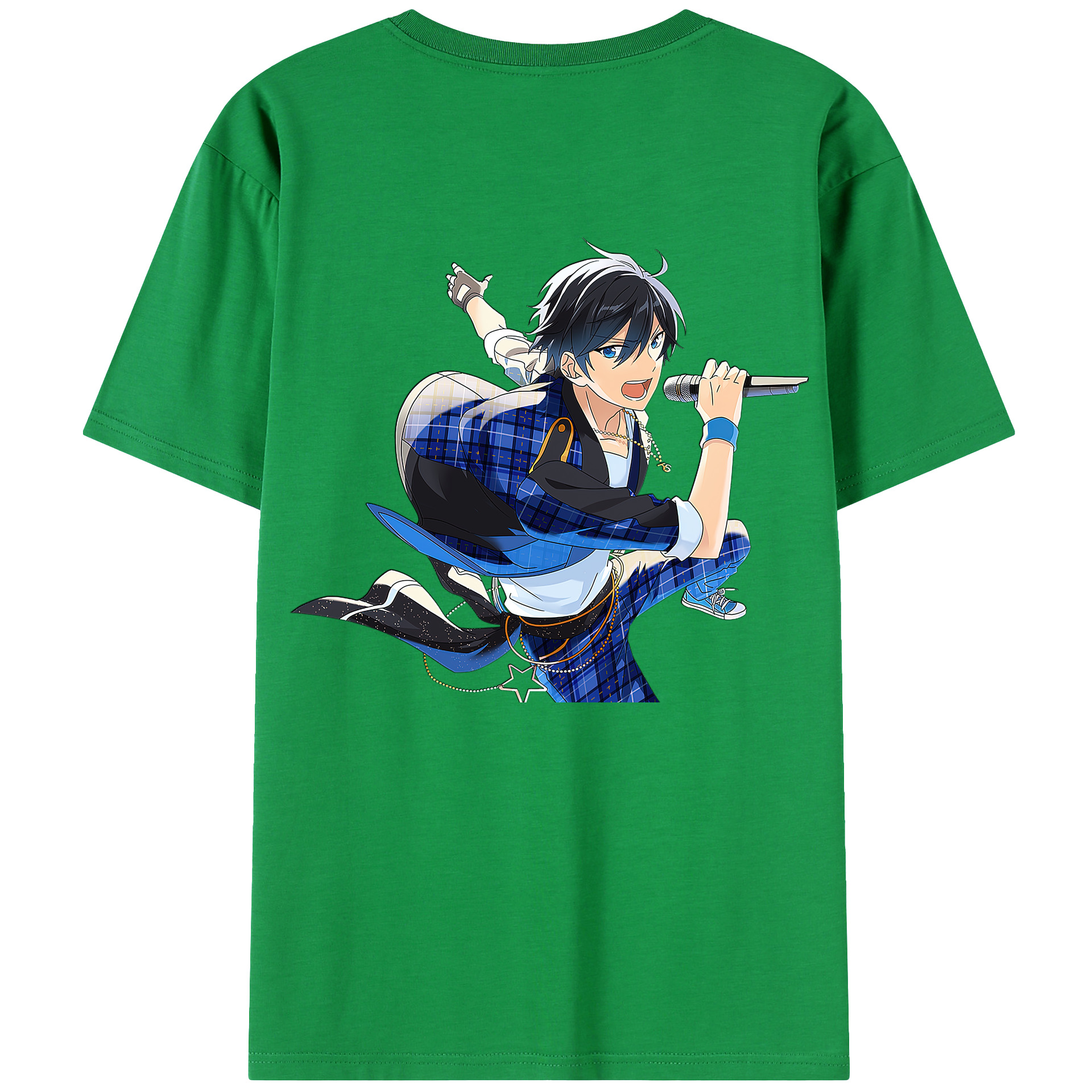 （画像用） あんさんぶるスターズ! Ensemble Stars 綿100％ メンズ半袖Tシャツ（バックプリント） 通気性