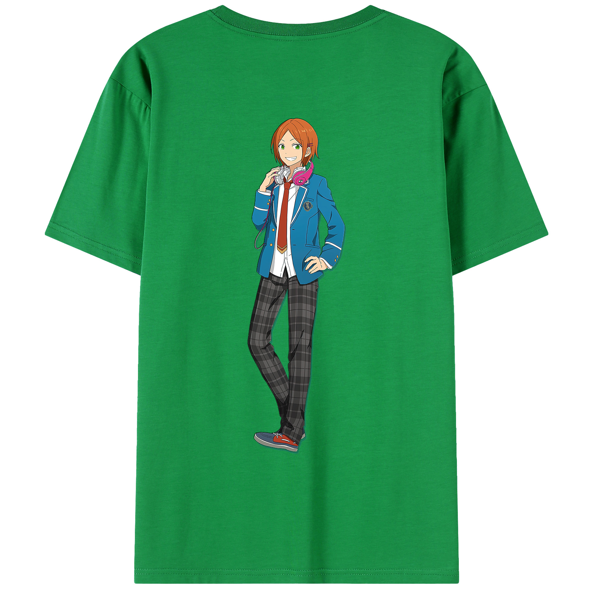 （画像用） あんさんぶるスターズ! Ensemble Stars 綿100％ メンズ半袖Tシャツ（バックプリント） 通気性