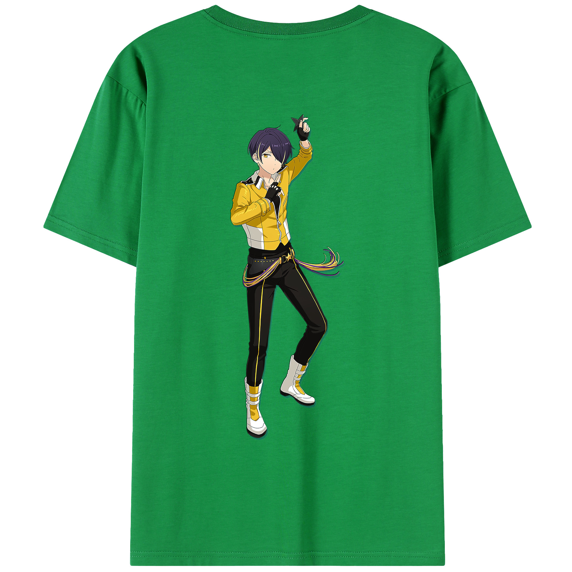 （画像用） あんさんぶるスターズ! Ensemble Stars 綿100％ メンズ半袖Tシャツ（バックプリント） 通気性