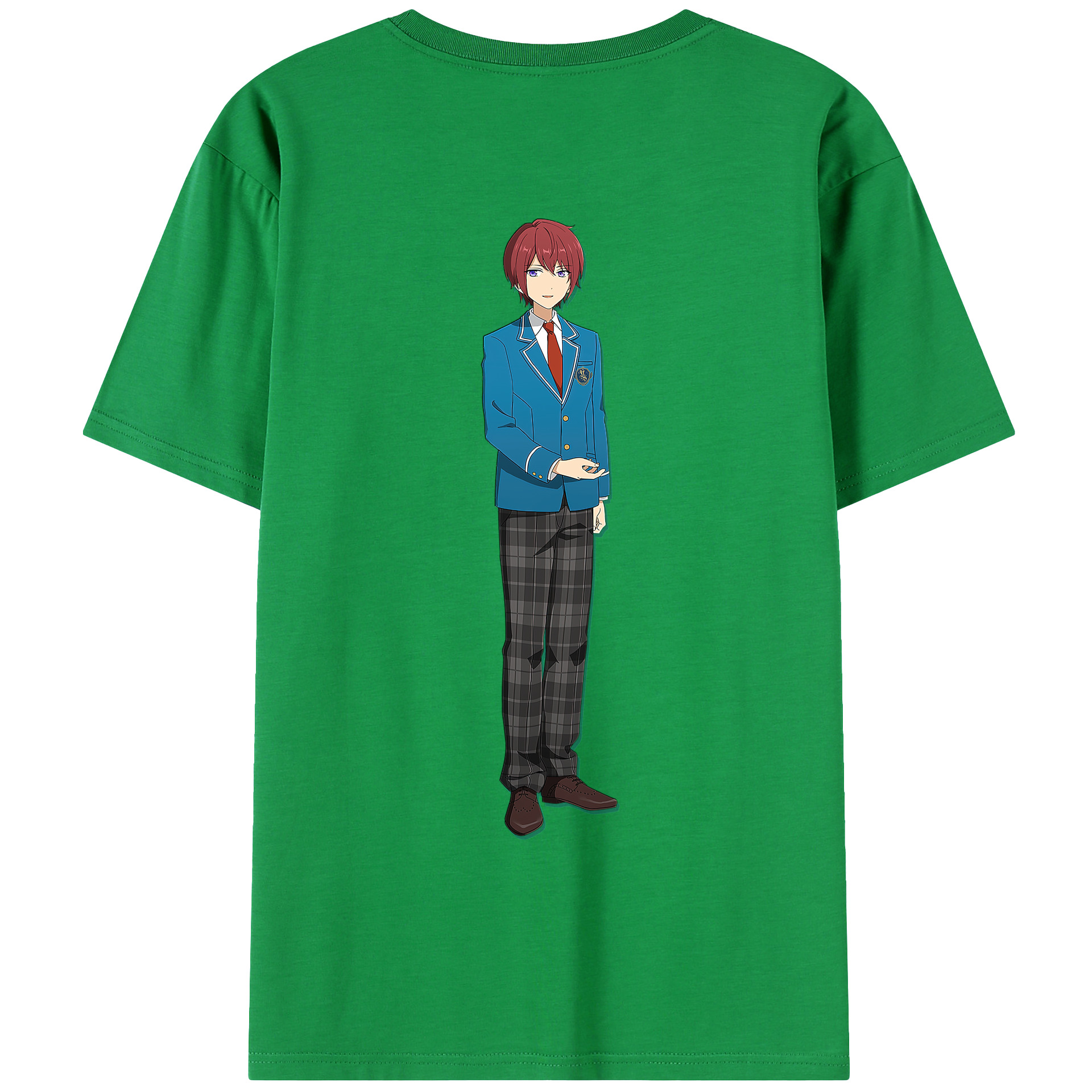 （画像用） あんさんぶるスターズ! Ensemble Stars 綿100％ メンズ半袖Tシャツ（バックプリント） 通気性