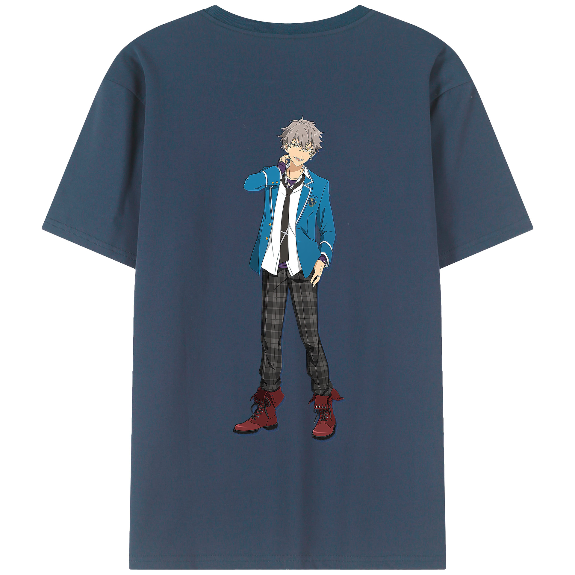 （画像用） あんさんぶるスターズ! Ensemble Stars 綿100％ メンズ半袖Tシャツ（バックプリント） 通気性