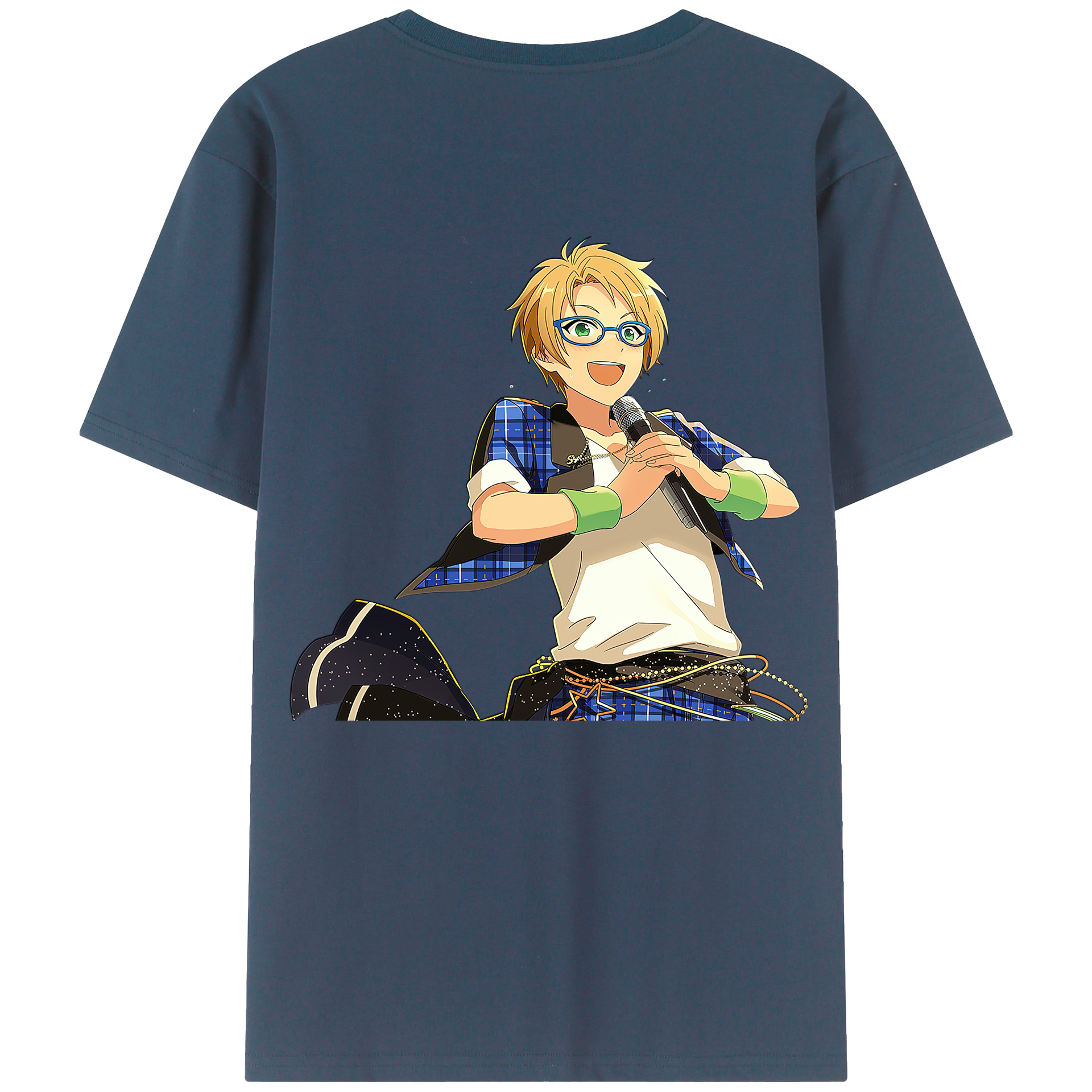 （画像用） あんさんぶるスターズ! Ensemble Stars 綿100％ メンズ半袖Tシャツ（バックプリント） 通気性