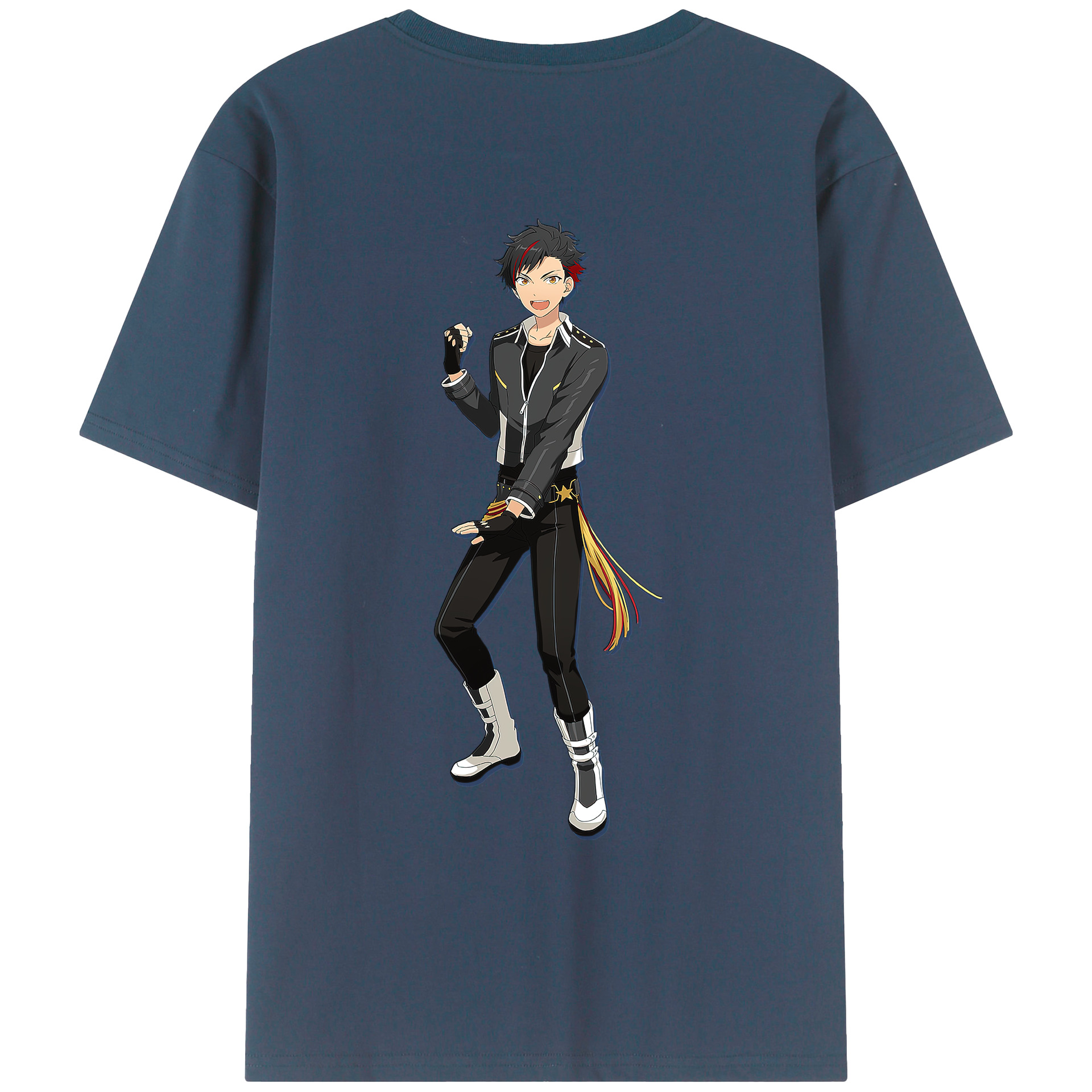 （画像用） あんさんぶるスターズ! Ensemble Stars 綿100％ メンズ半袖Tシャツ（バックプリント） 通気性
