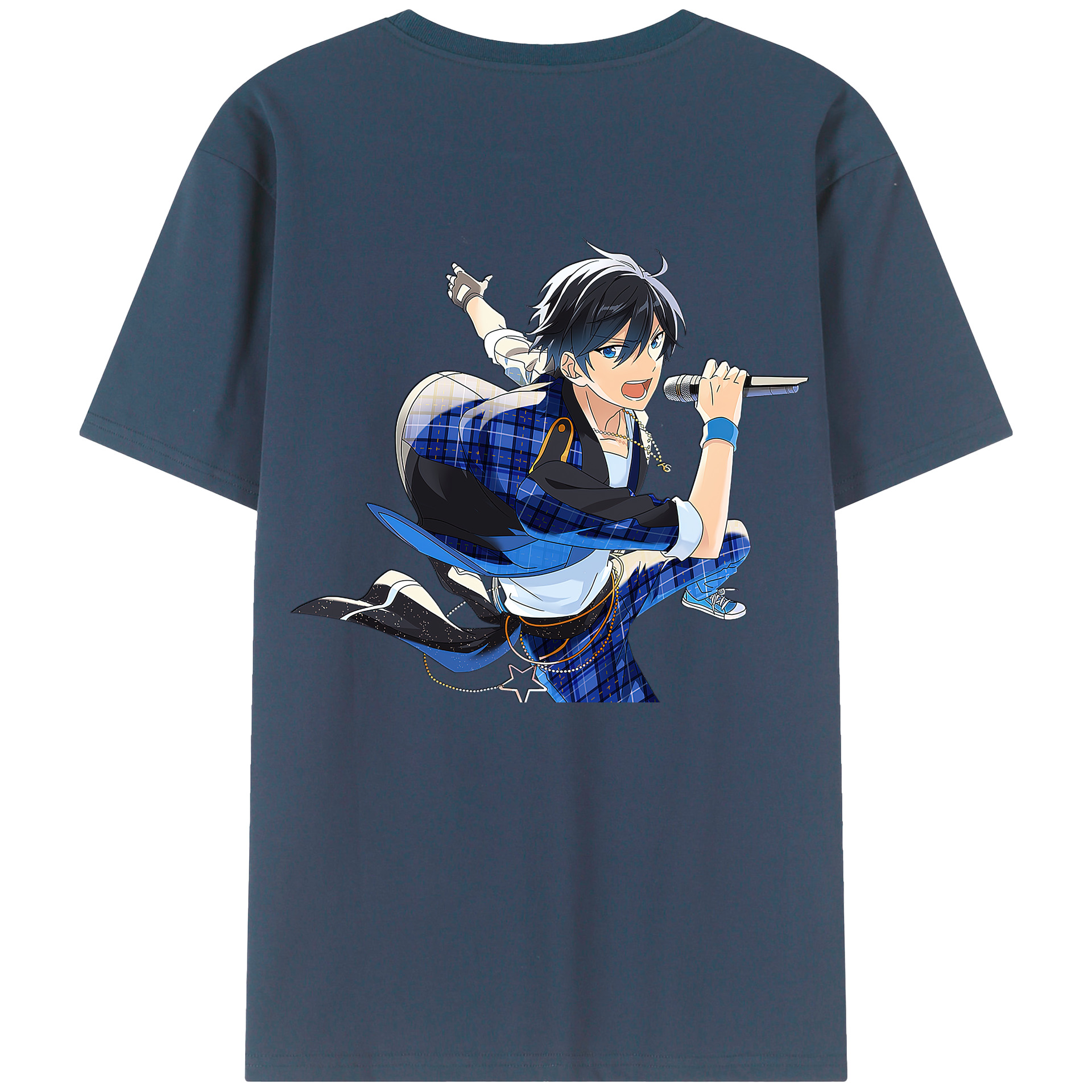 （画像用） あんさんぶるスターズ! Ensemble Stars 綿100％ メンズ半袖Tシャツ（バックプリント） 通気性