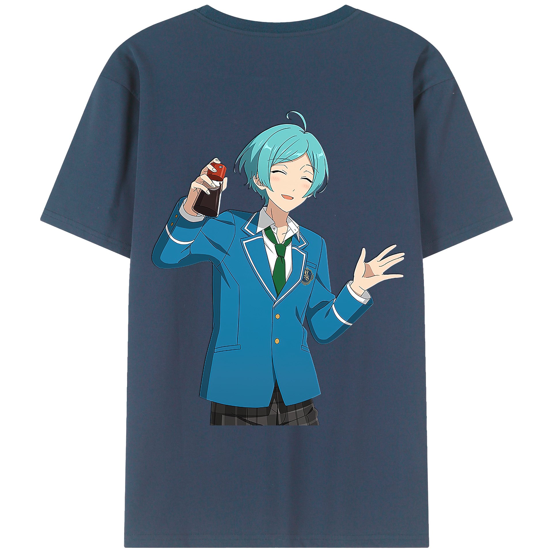 （画像用） あんさんぶるスターズ! Ensemble Stars 綿100％ メンズ半袖Tシャツ（バックプリント） 通気性