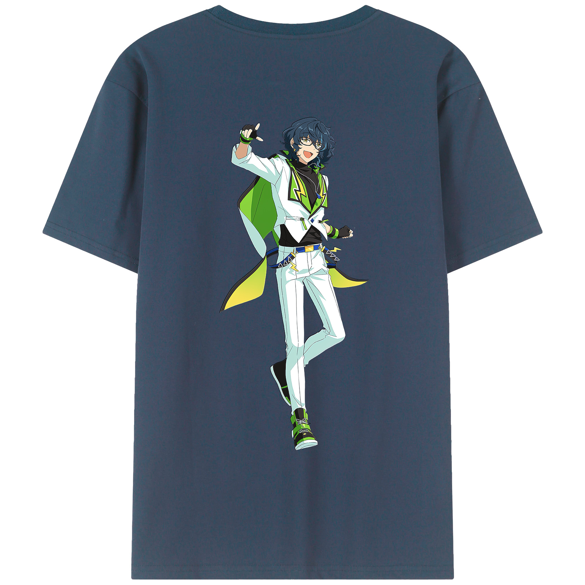 （画像用） あんさんぶるスターズ! Ensemble Stars 綿100％ メンズ半袖Tシャツ（バックプリント） 通気性
