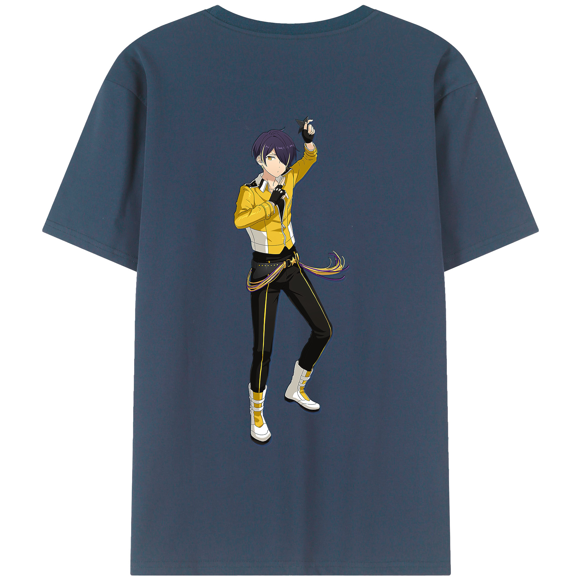 （画像用） あんさんぶるスターズ! Ensemble Stars 綿100％ メンズ半袖Tシャツ（バックプリント） 通気性