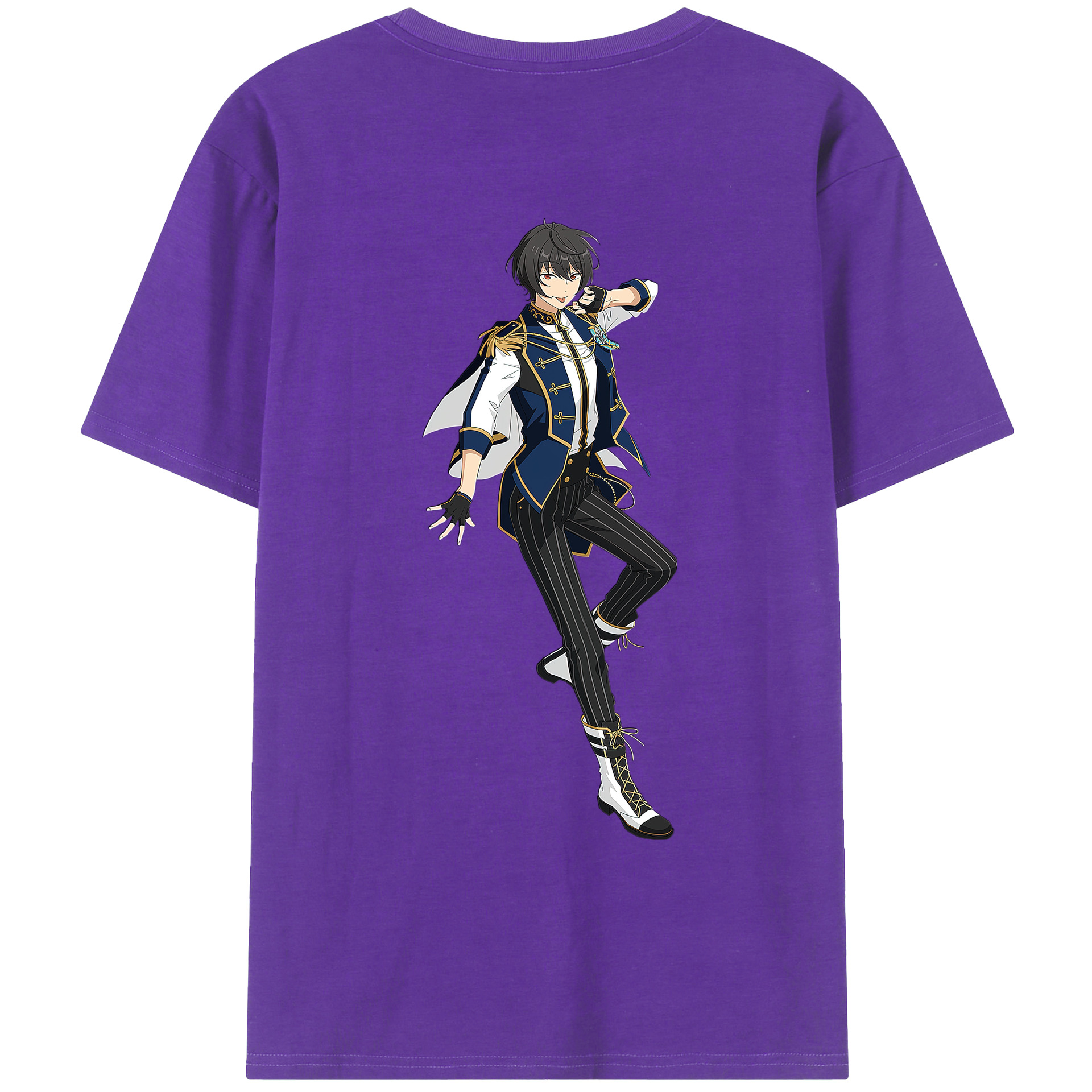 （画像用） あんさんぶるスターズ! Ensemble Stars 綿100％ メンズ半袖Tシャツ（バックプリント） 通気性