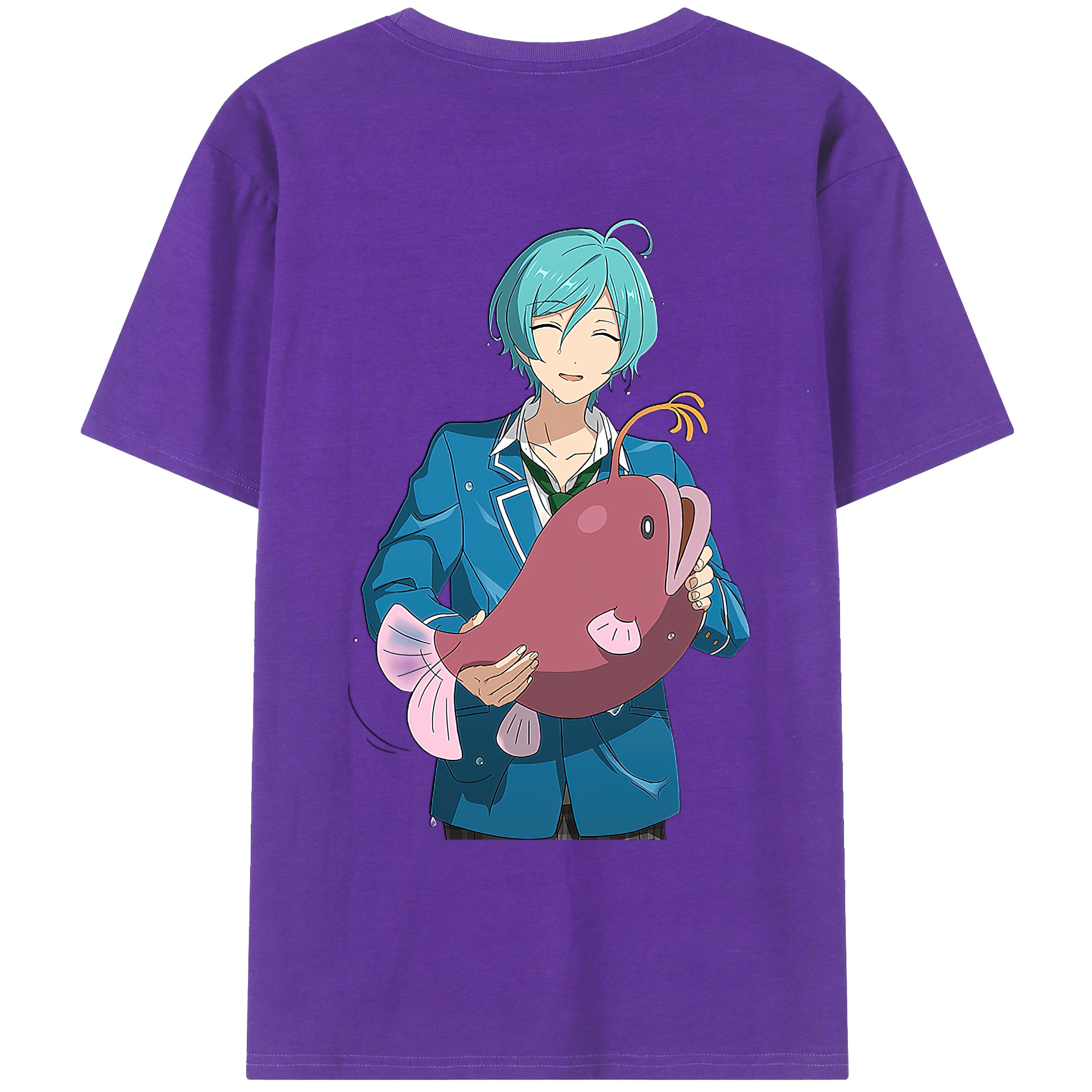 （画像用） あんさんぶるスターズ! Ensemble Stars 綿100％ メンズ半袖Tシャツ（バックプリント） 通気性