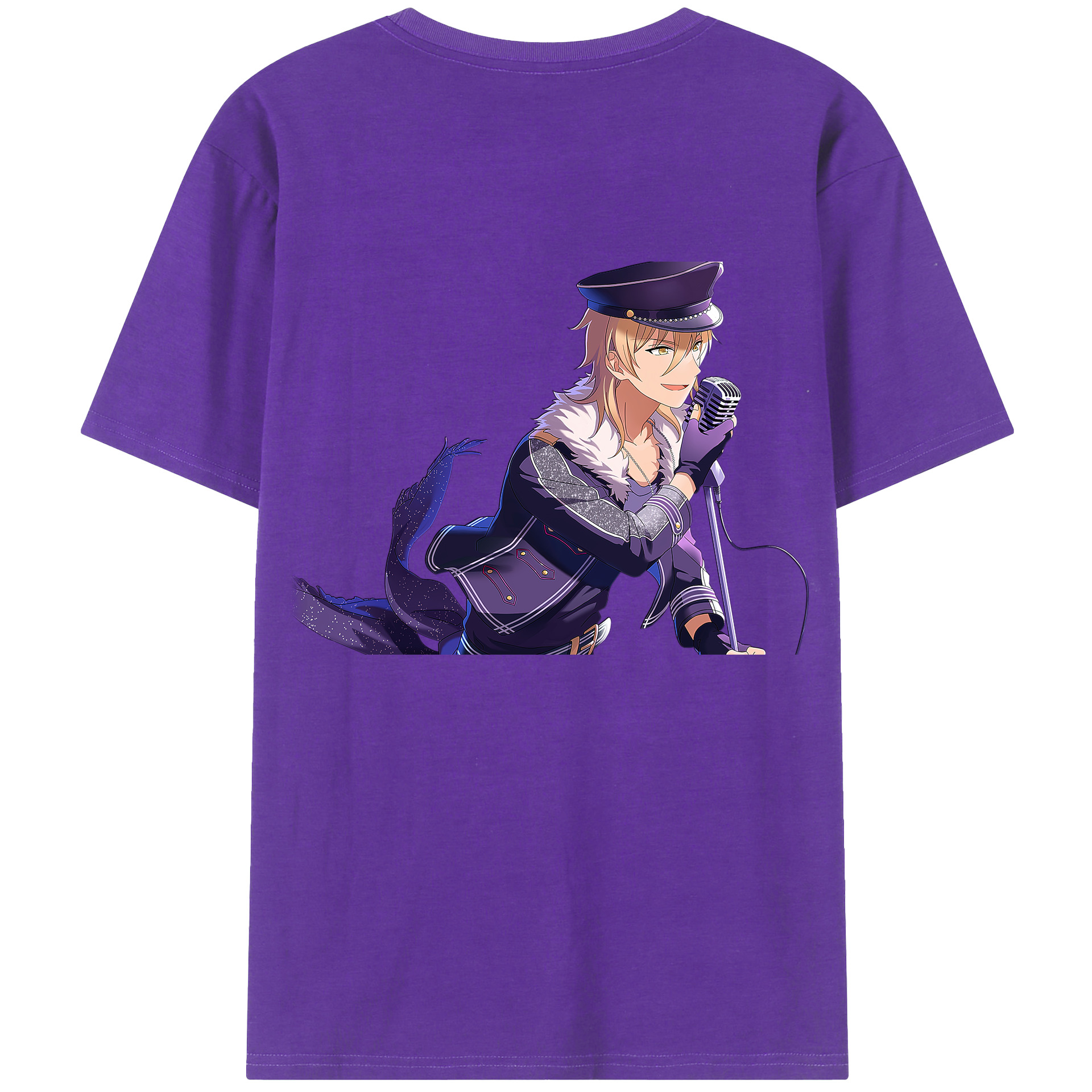 （画像用） あんさんぶるスターズ! Ensemble Stars 綿100％ メンズ半袖Tシャツ（バックプリント） 通気性