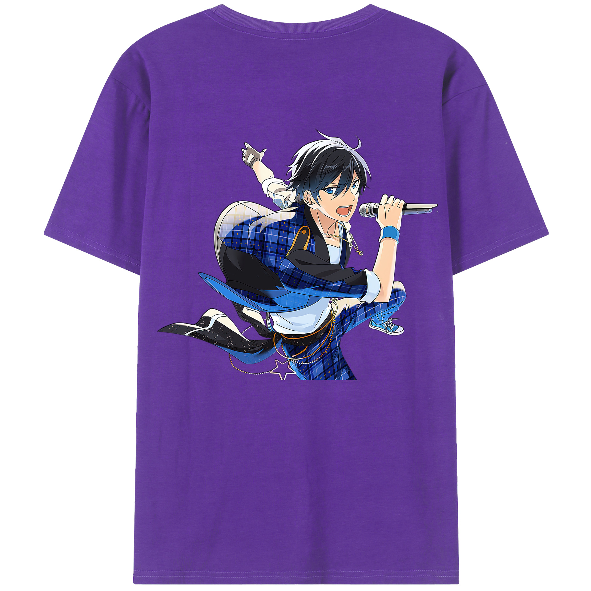 （画像用） あんさんぶるスターズ! Ensemble Stars 綿100％ メンズ半袖Tシャツ（バックプリント） 通気性