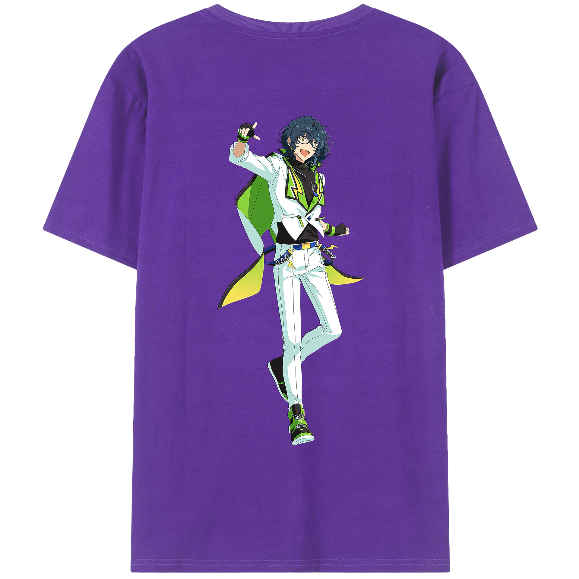 （画像用） あんさんぶるスターズ! Ensemble Stars 綿100％ メンズ半袖Tシャツ（バックプリント） 通気性