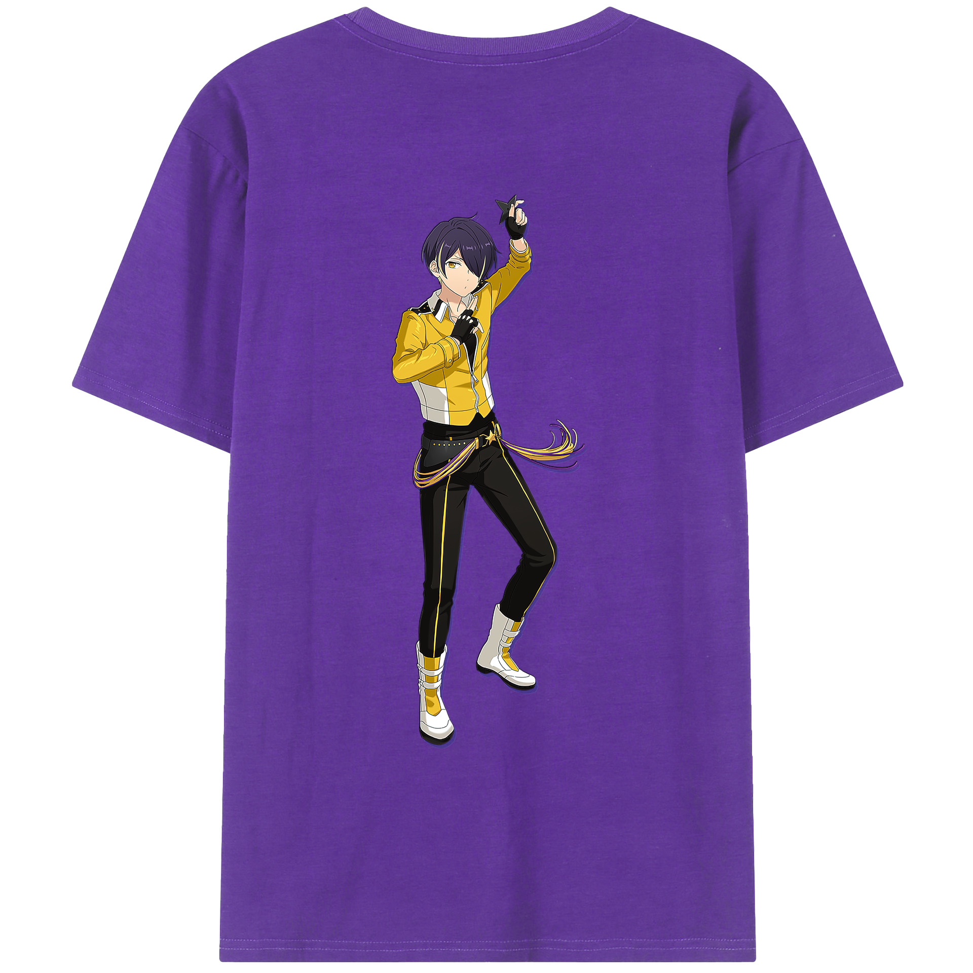 （画像用） あんさんぶるスターズ! Ensemble Stars 綿100％ メンズ半袖Tシャツ（バックプリント） 通気性