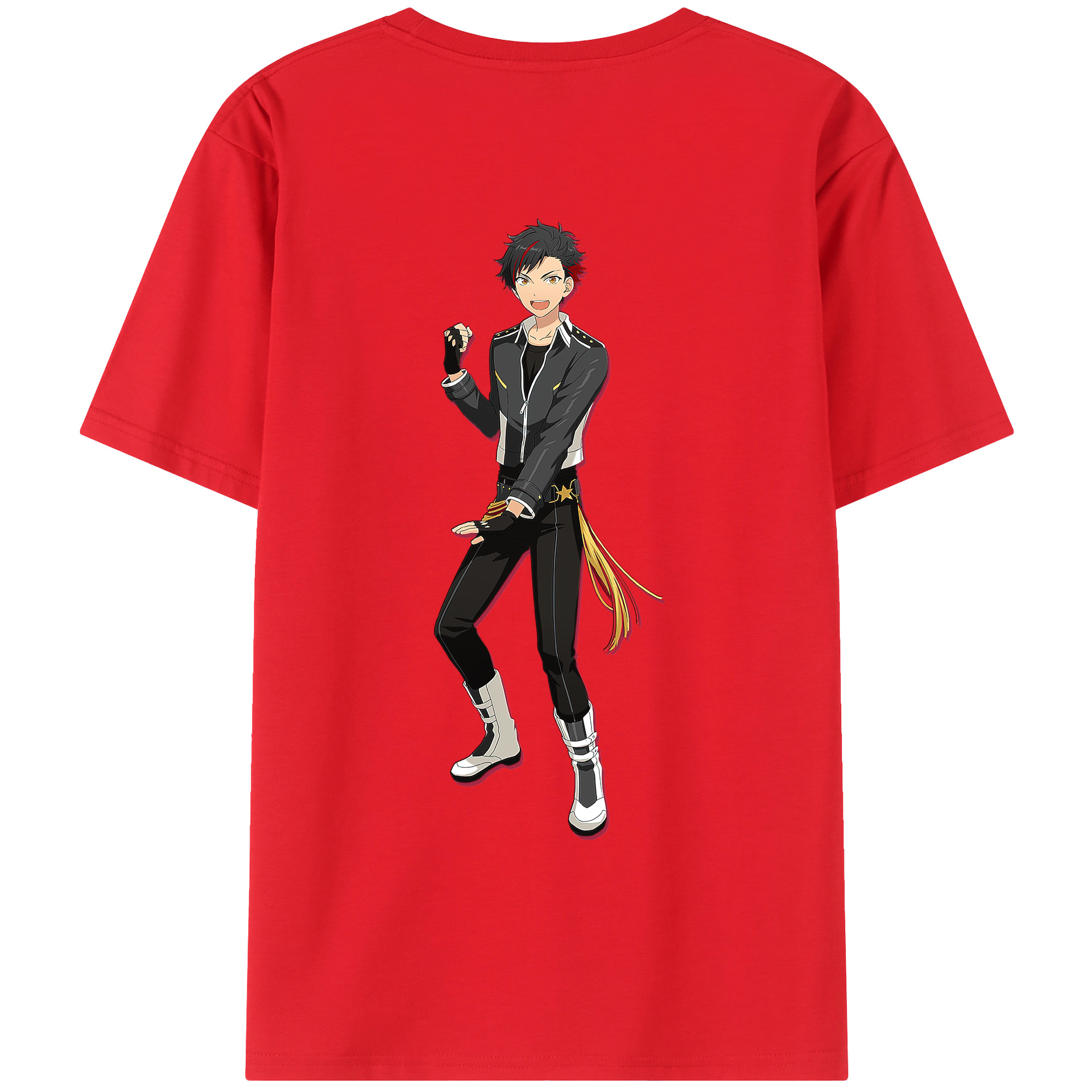 （画像用） あんさんぶるスターズ! Ensemble Stars 綿100％ メンズ半袖Tシャツ（バックプリント） 通気性