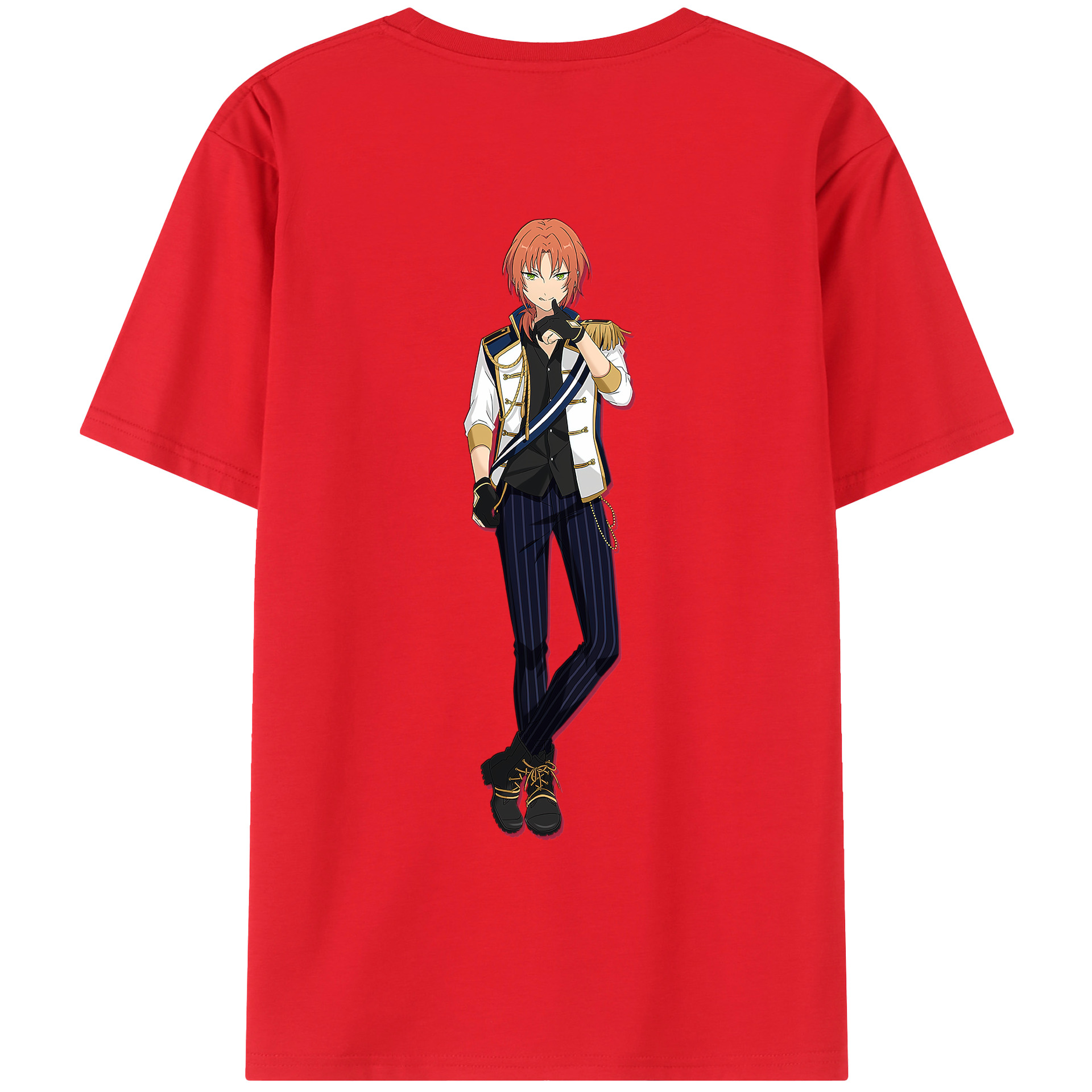 （画像用） あんさんぶるスターズ! Ensemble Stars 綿100％ メンズ半袖Tシャツ（バックプリント） 通気性