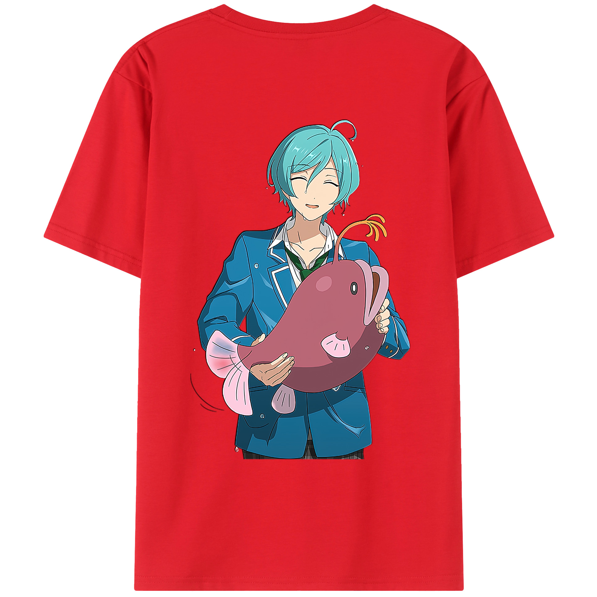 （画像用） あんさんぶるスターズ! Ensemble Stars 綿100％ メンズ半袖Tシャツ（バックプリント） 通気性