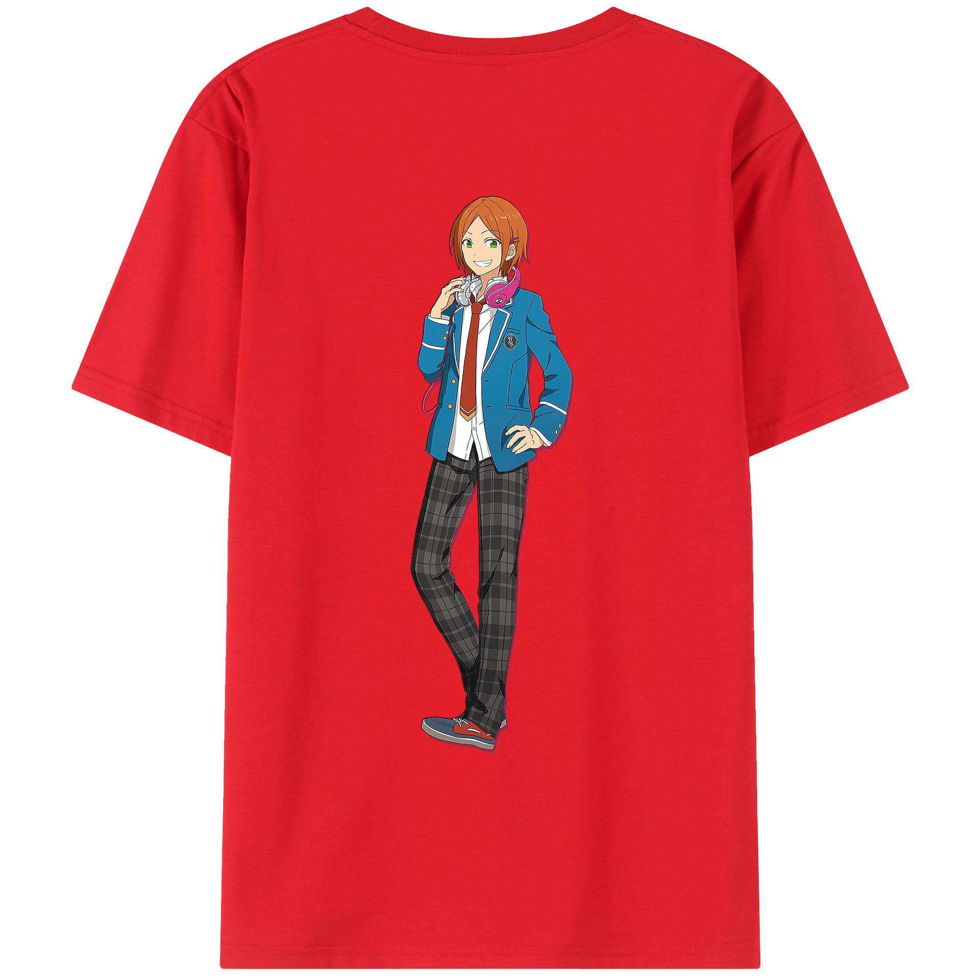 （画像用） あんさんぶるスターズ! Ensemble Stars 綿100％ メンズ半袖Tシャツ（バックプリント） 通気性