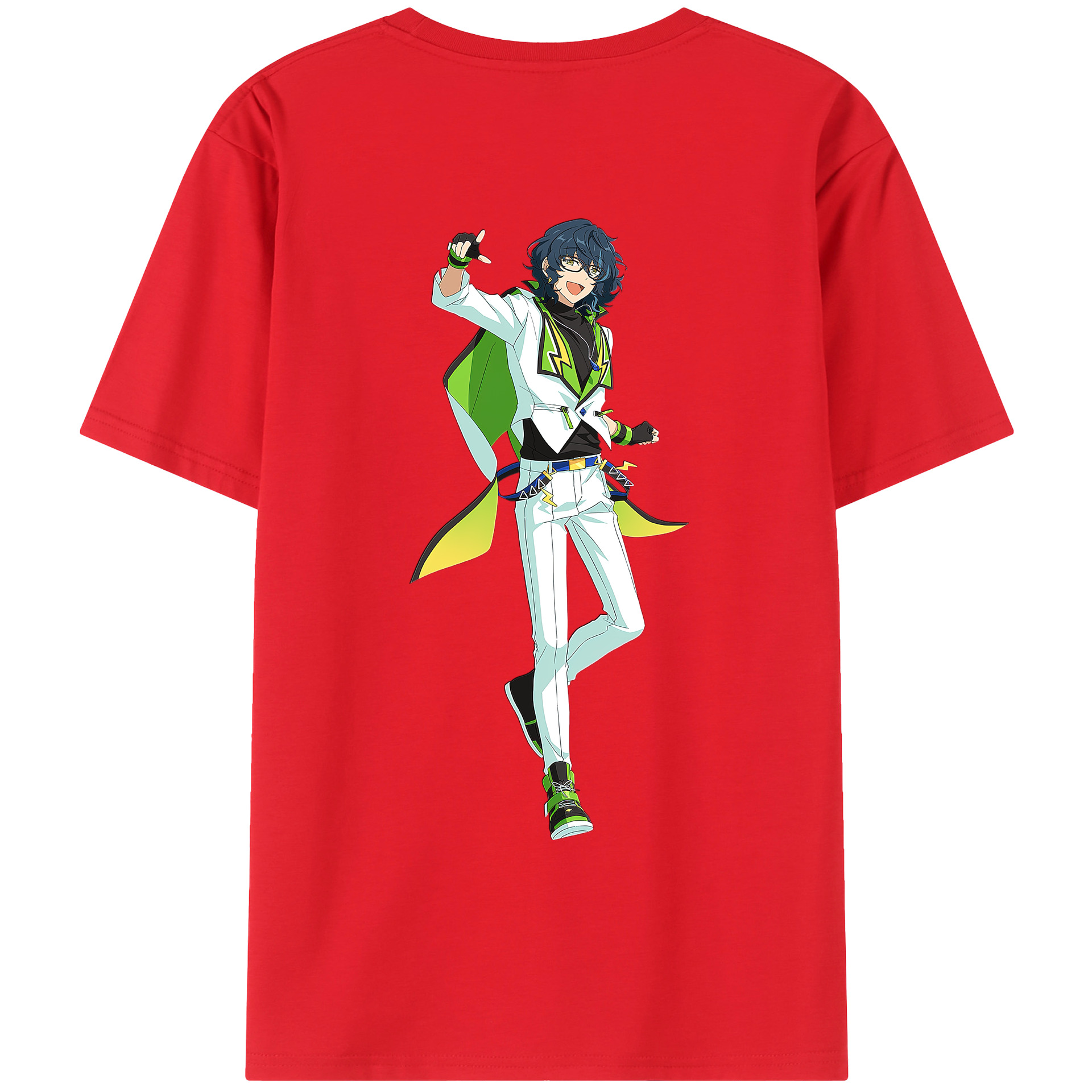 （画像用） あんさんぶるスターズ! Ensemble Stars 綿100％ メンズ半袖Tシャツ（バックプリント） 通気性