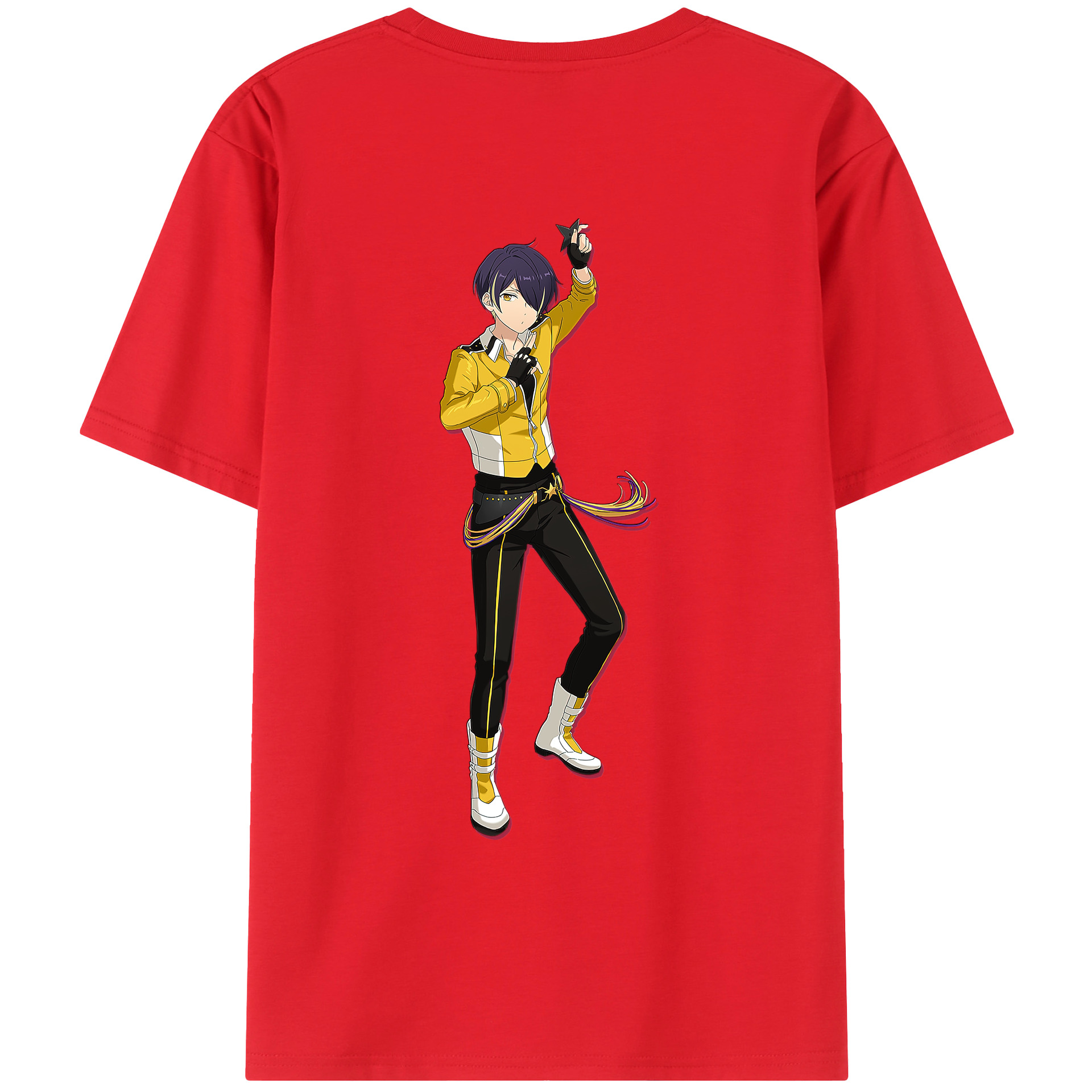 （画像用） あんさんぶるスターズ! Ensemble Stars 綿100％ メンズ半袖Tシャツ（バックプリント） 通気性