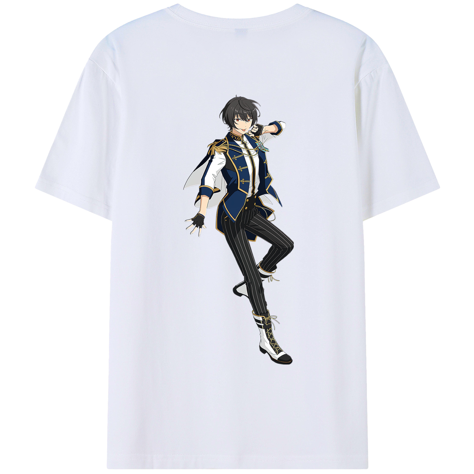 （画像用） あんさんぶるスターズ! Ensemble Stars 綿100％ メンズ半袖Tシャツ（バックプリント） 通気性
